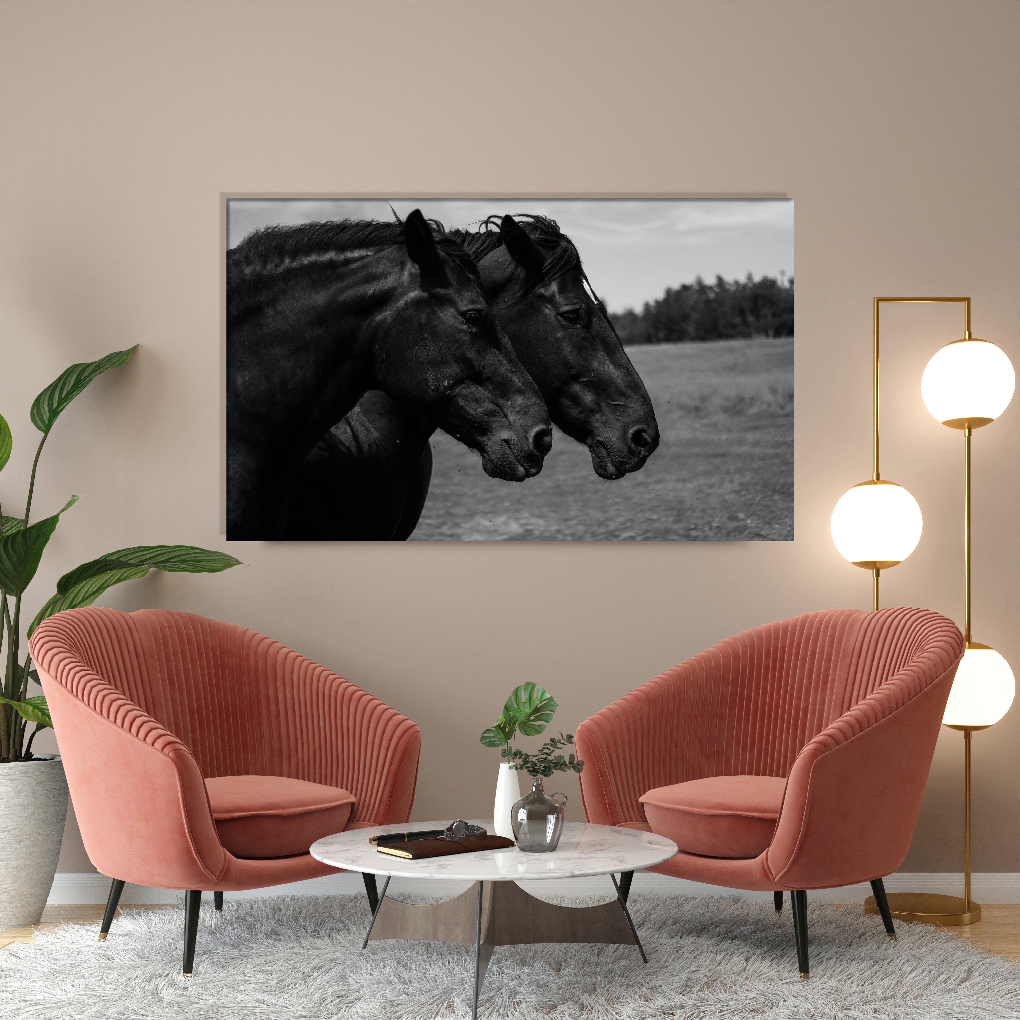 Hot Deal: Ready-to-Hang Wood Framed Horse Farm Wall Art V2