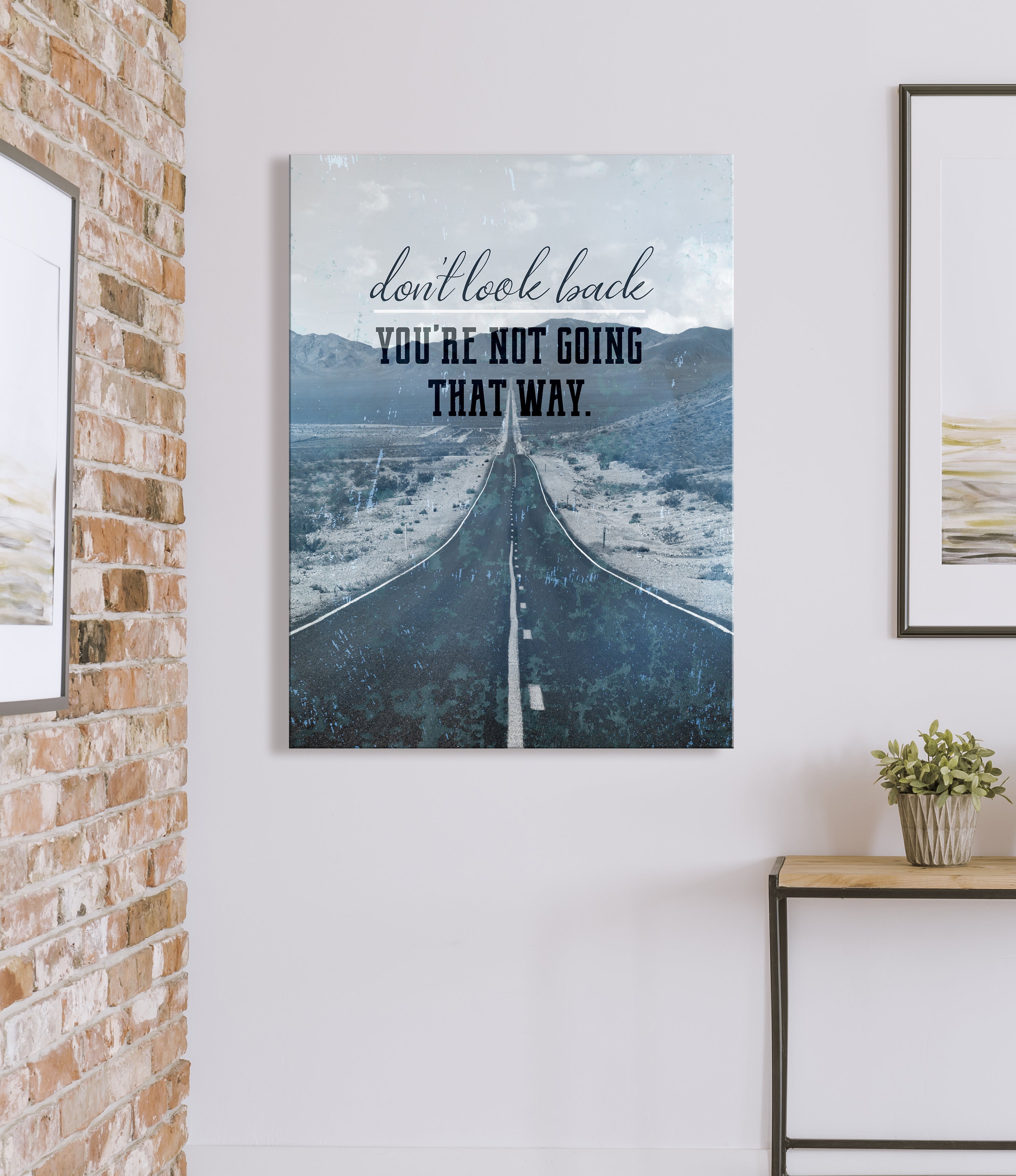 Exclusive Home Wall Art: 'Don't Look Back V2' with Wood Frame, Ready to Hang - Buy 2 Get 20% Off!