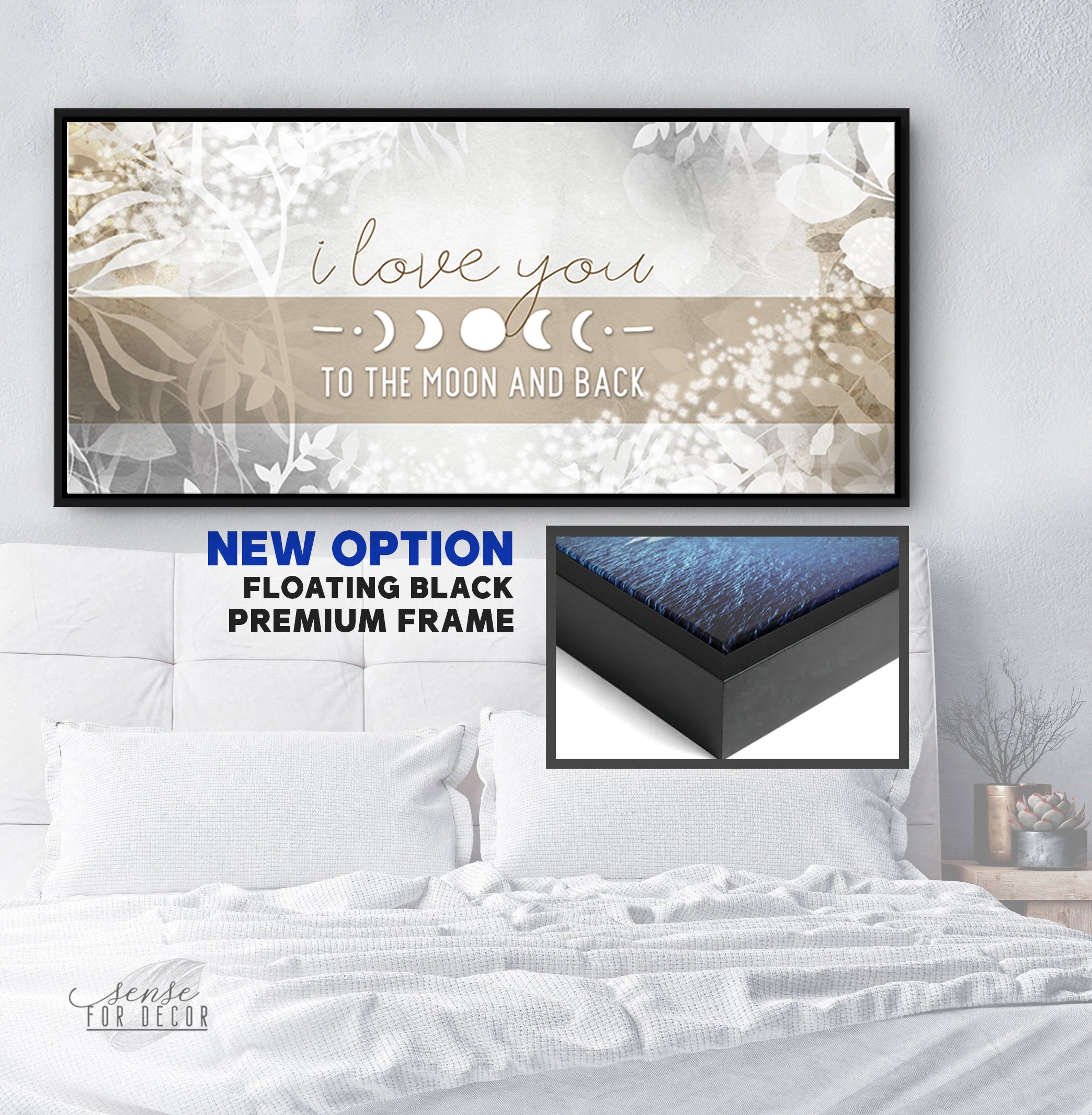 Hot Deal! Couples Wall Art - 'I Love You to The Moon and Back' (Wood Frame, Ready To Hang)