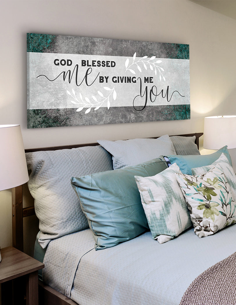 Christian Wall Art: God Blessed Me - Wood Frame Ready-to-Hang, Buy 2 Save 20%