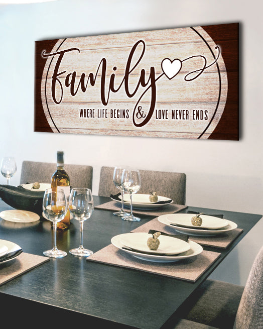 Exclusive Offer! Ready-to-Hang Family Wall Art V3 with Wood Frame