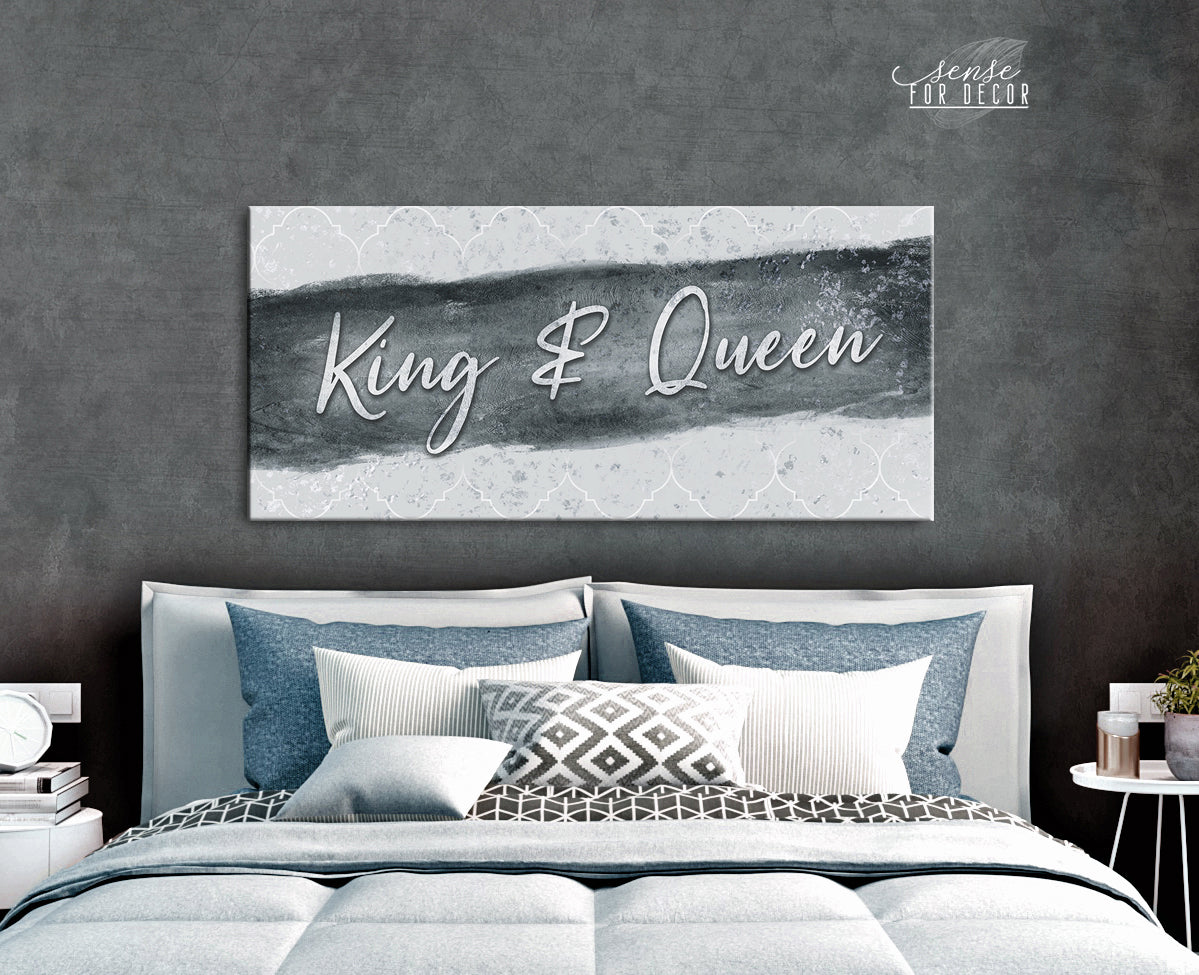 Exclusive Couples Wall Art: King and Queen V2 with Wood Frame, Ready To Hang - Buy 2 Get 20% Off!