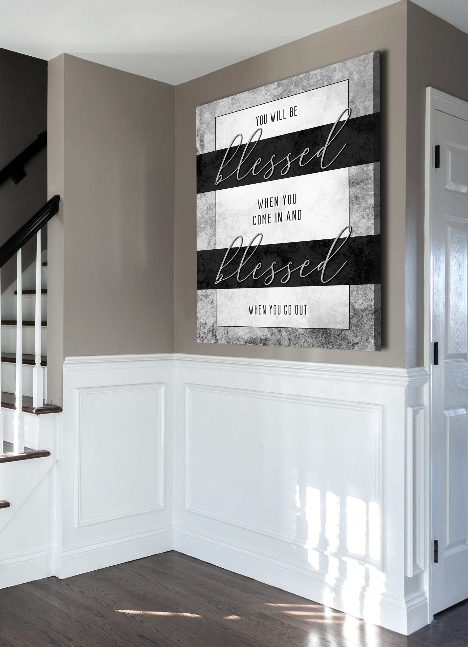 High - Quality Christian Wall Art: Be Blessed When You Come In (Wood Frame, Ready To Hang)