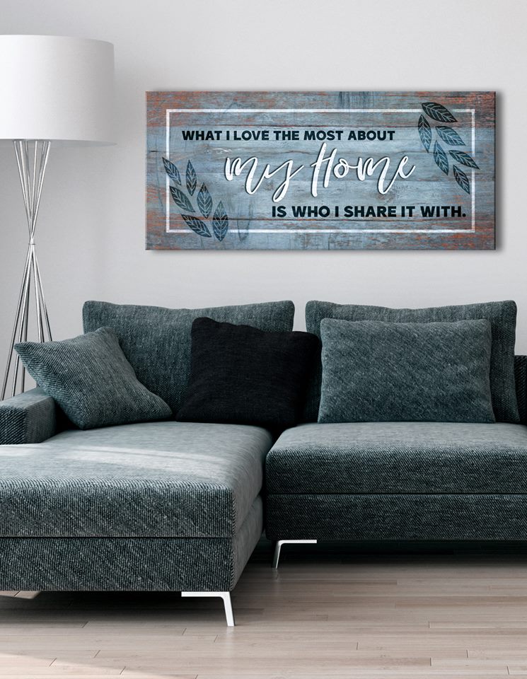 Hot Deal! Ready-to-Hang Wood Frame Home Wall Art - What I Love Most About My Home V2