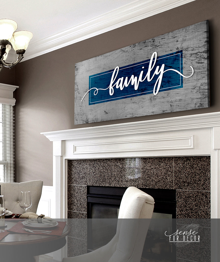 Family Word Sign V13: Ready-To-Hang Wood Frame Wall Art - Buy 2, Save 20%