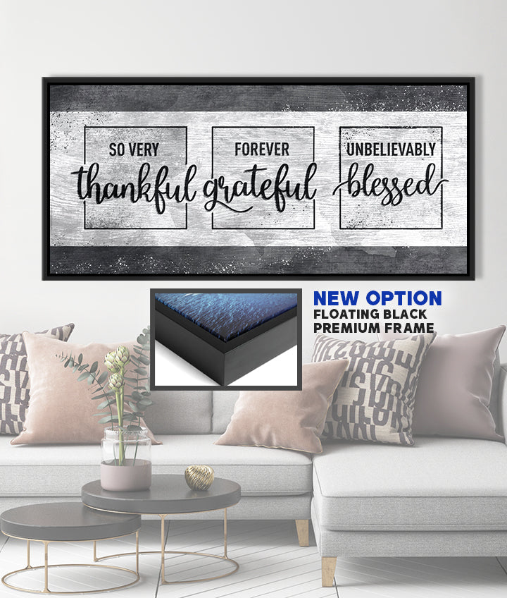 Christian Wall Art: Thankful, Grateful, Blessed - Buy 2 Get 20% Off!