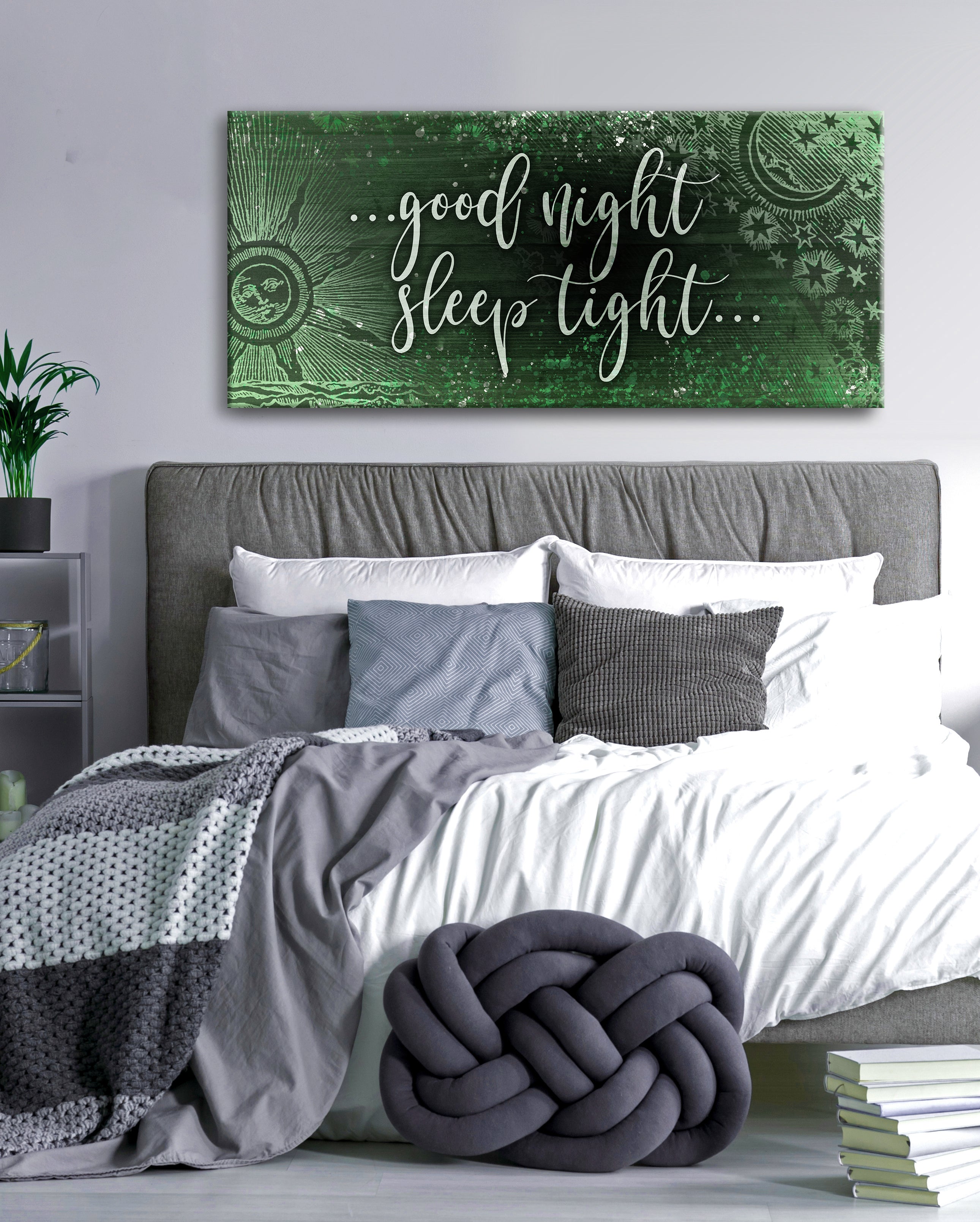 Hot! Couples Wall Art - Good Night Sleep (Wood Frame, Ready To Hang)