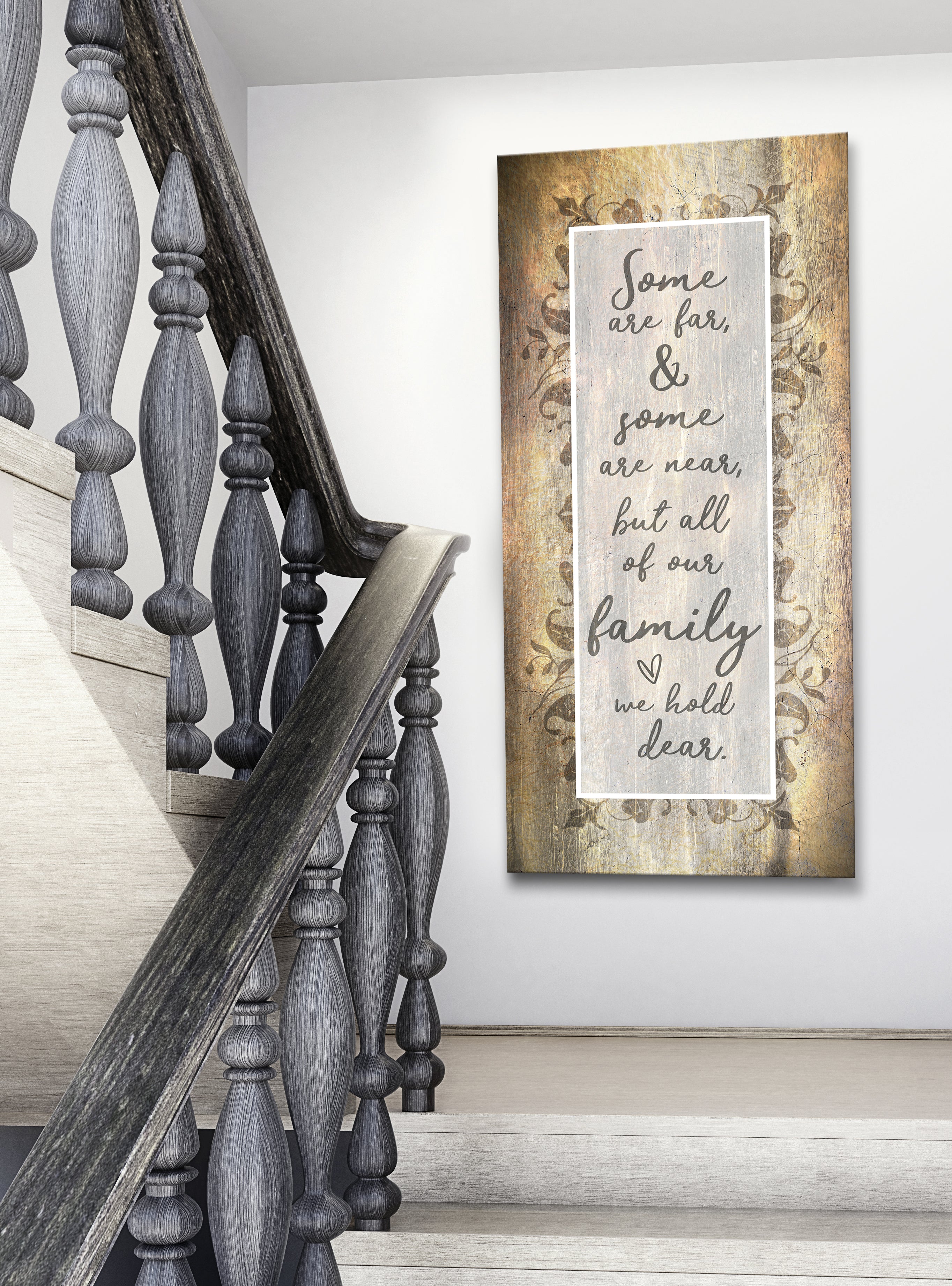 High - Quality Wood - Framed Family Wall Art: Some Near, Some Far (Ready to Hang)