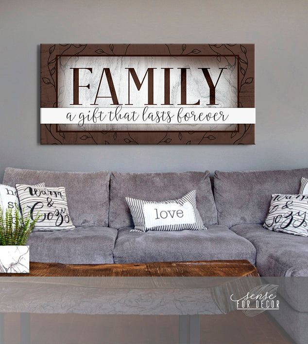 High - Quality Wood - Framed Family Wall Art: Family Gift That Lasts Forever