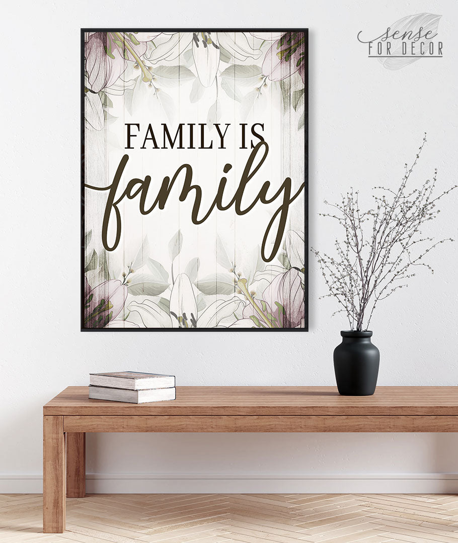 High - Quality Family Wall Art V2: Wood Frame, Ready To Hang