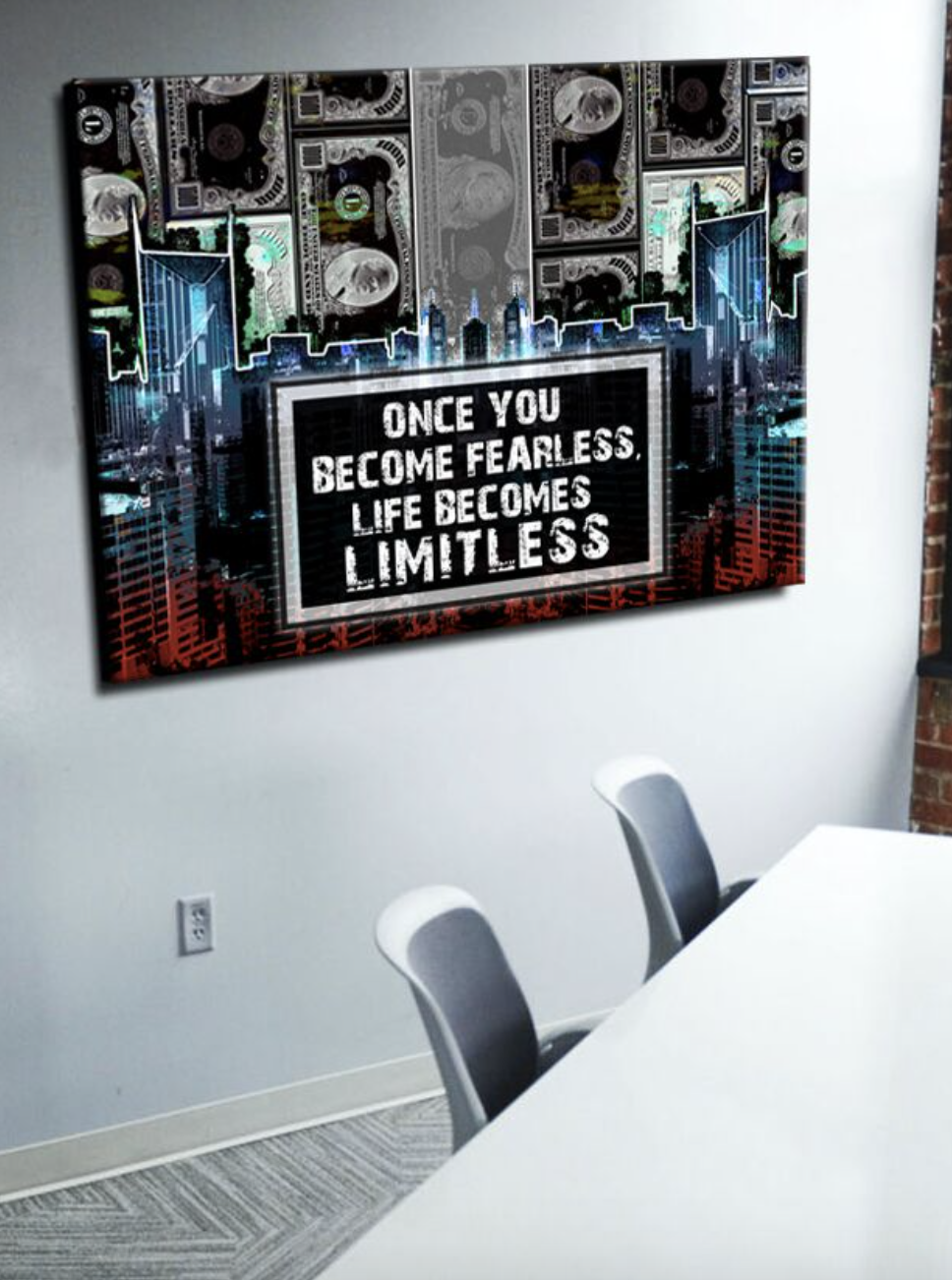 Limited Offer! Fearless Life Wall Art - Wood Frame, Ready to Hang