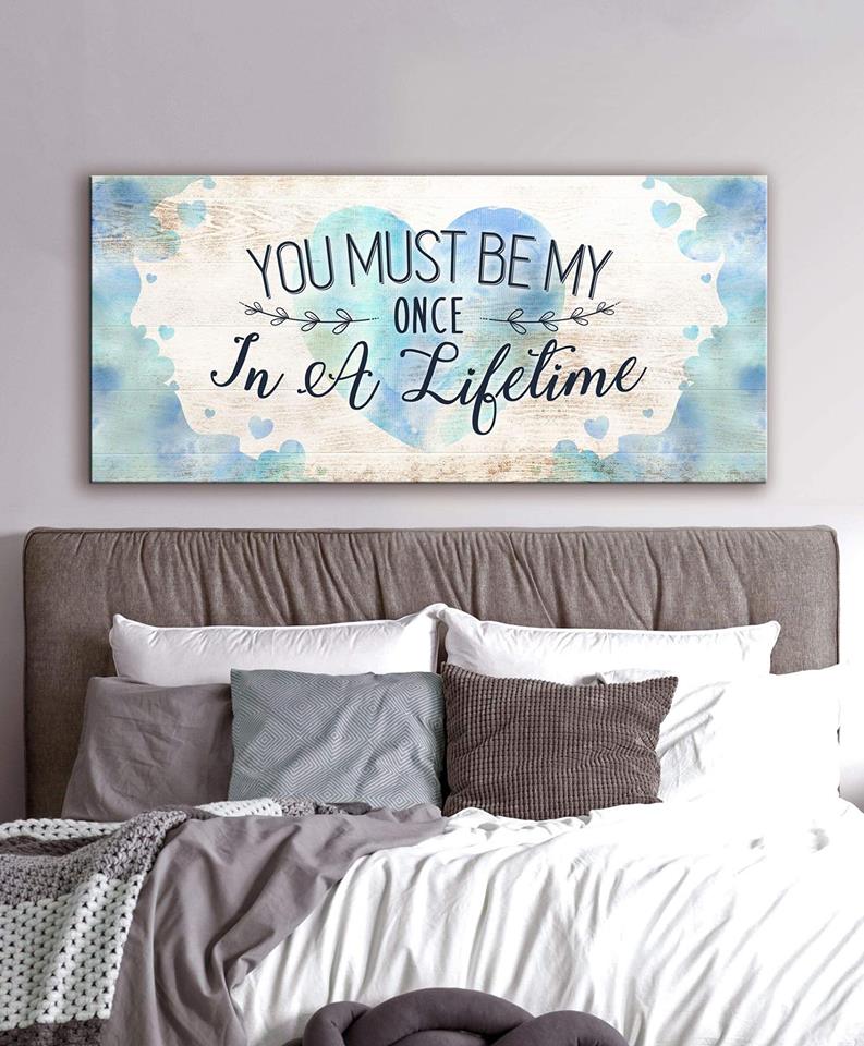 High - Quality Wood - Framed Couples Wall Art: Once in a Lifetime (Ready to Hang)