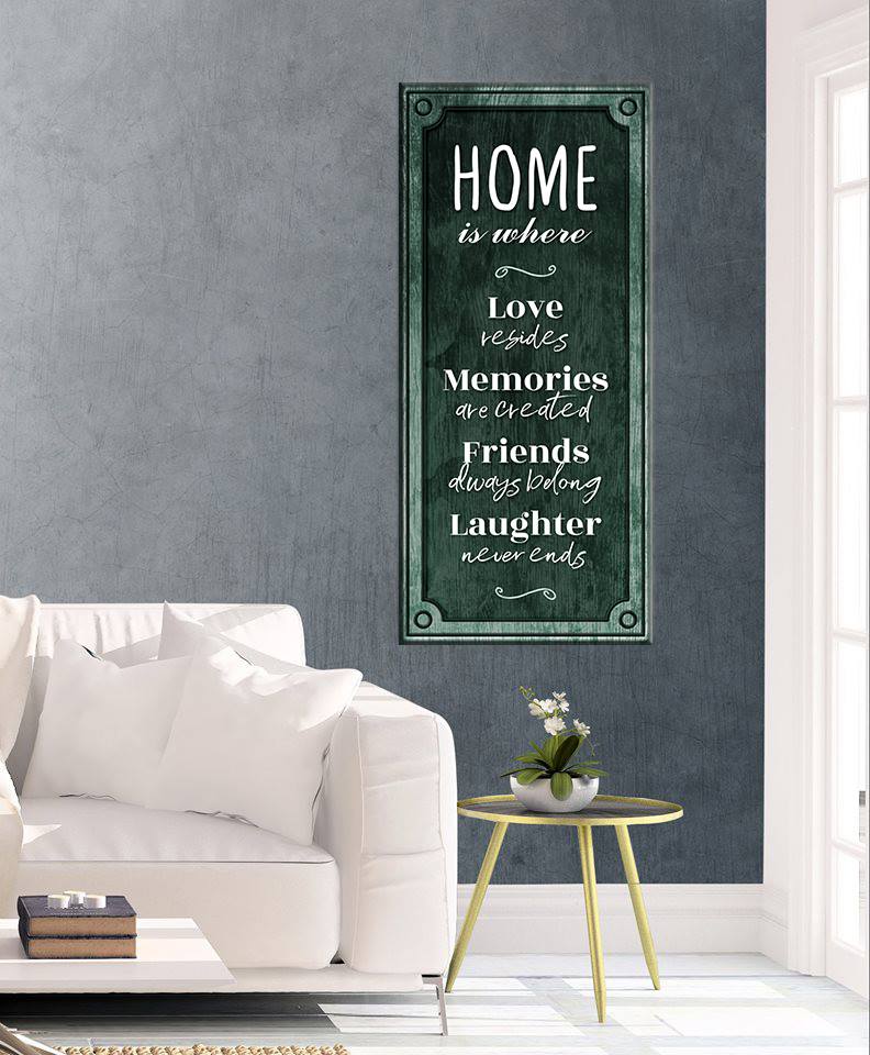Hot! Home Wall Art: 'Home Is Where Love Resides' (Wood Frame, Ready To Hang)