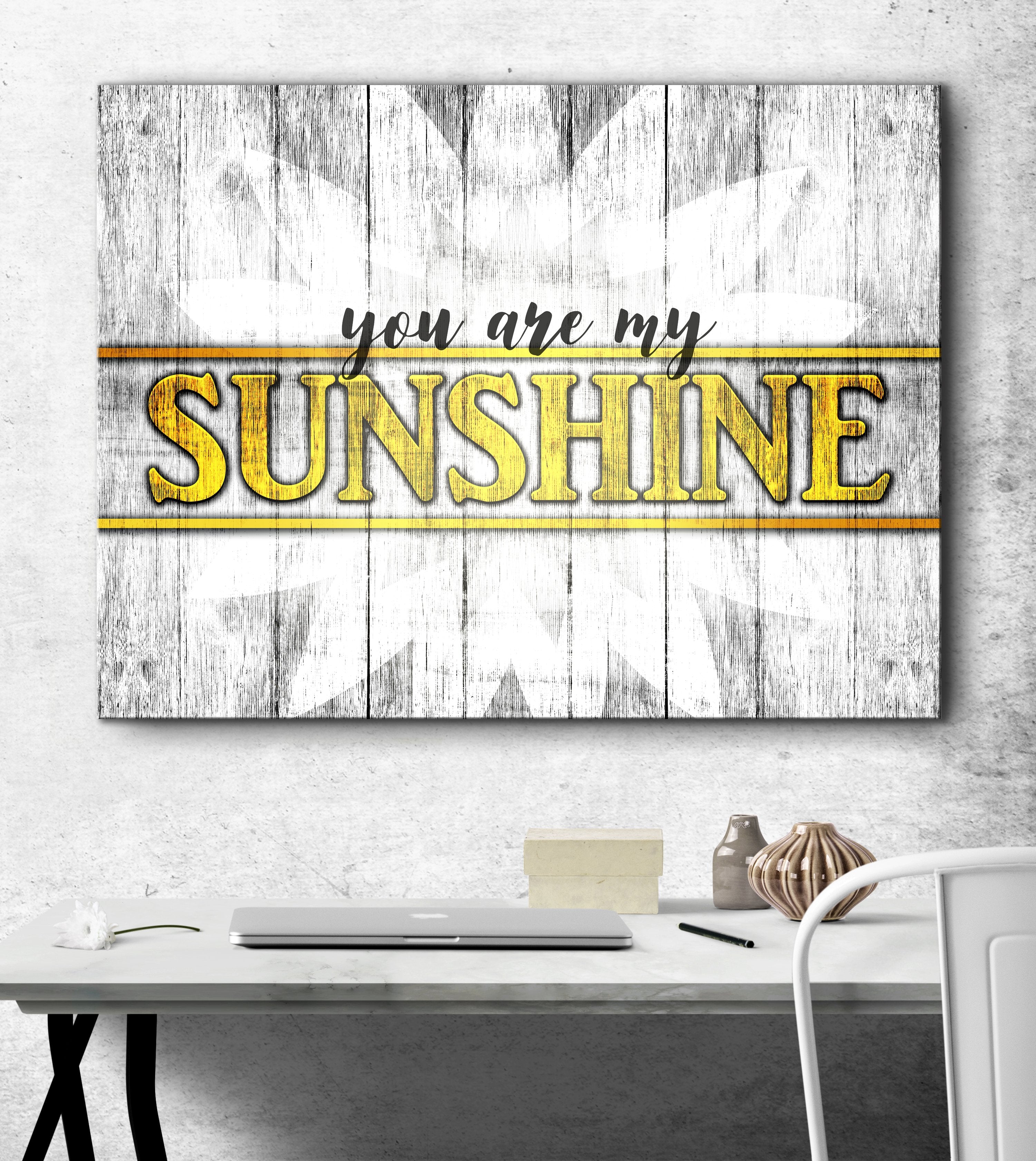High - Quality Wood - Framed 'You Are My Sunshine' Home Wall Art Ready To Hang
