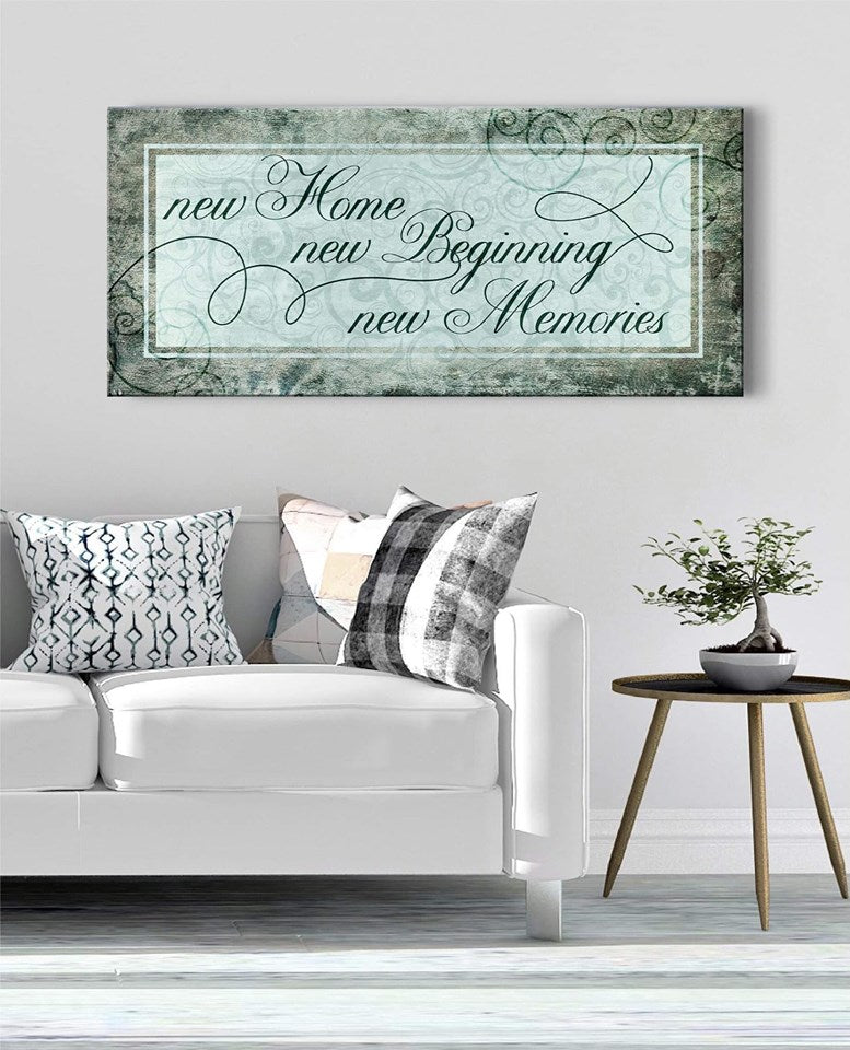 Exclusive! New Home New Beginning V9 Wood Framed Wall Art Ready To Hang