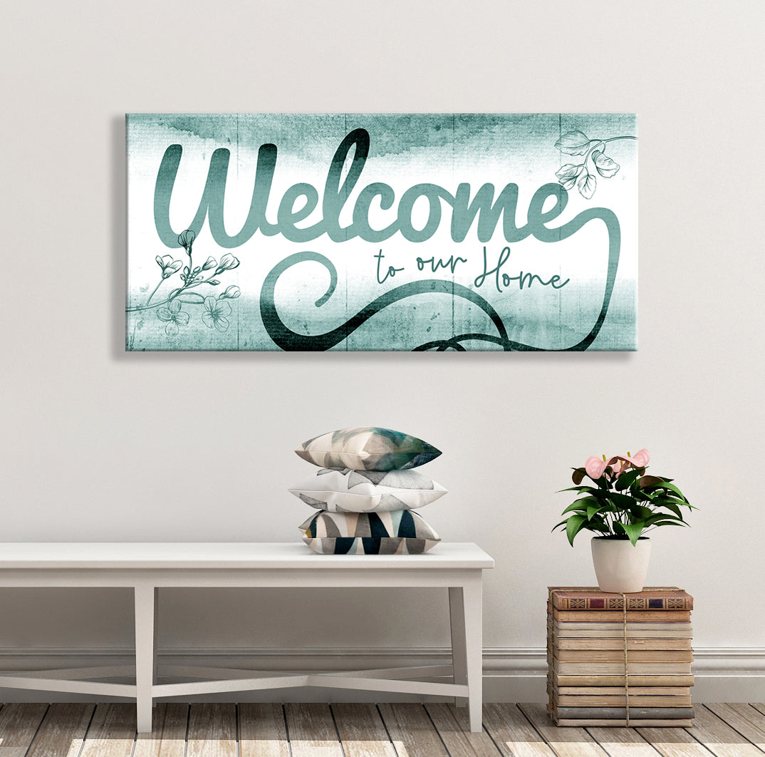 Hot! Welcome To Our Home V11 Wall Art - Wood Frame, Ready To Hang