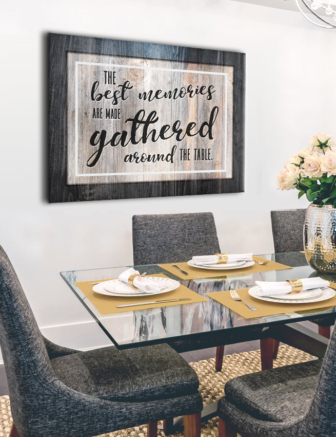 Hot! Ready-to-Hang Wood Frame Home Wall Art: Best Memories Are Made V4