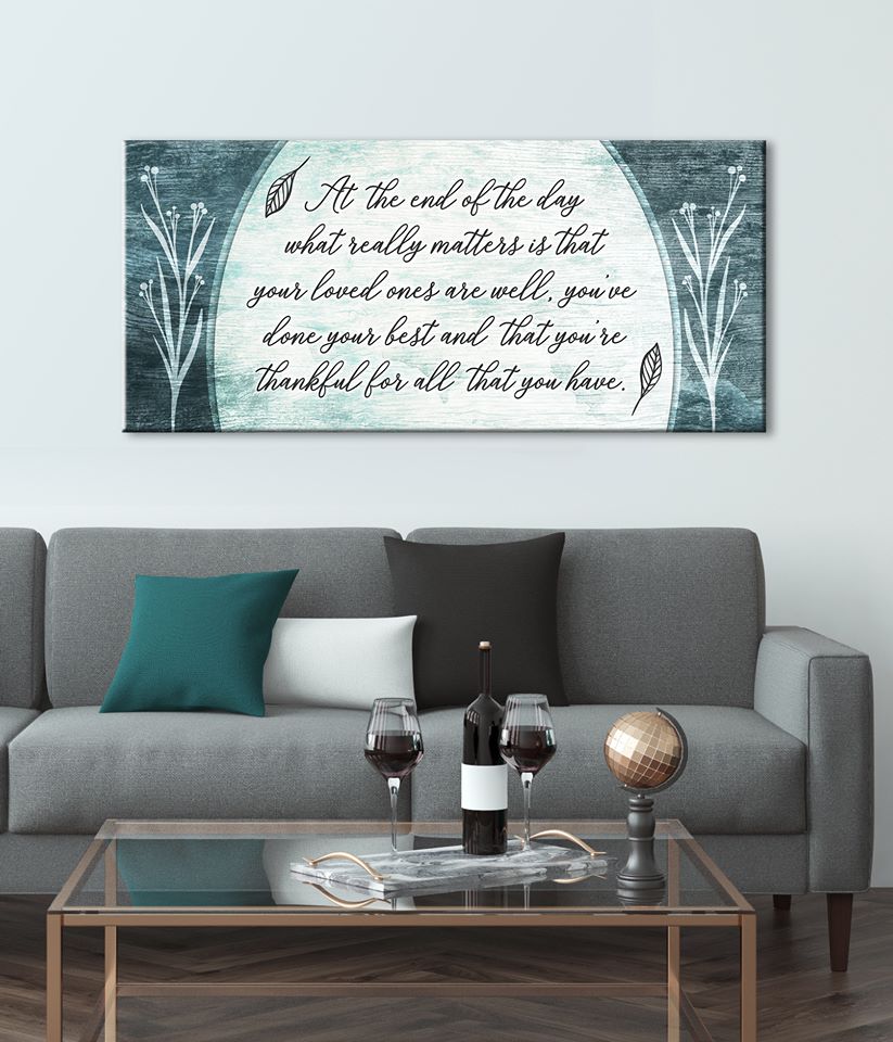 Ready-to-Hang Wood Frame Wall Art: At The End Of The Day