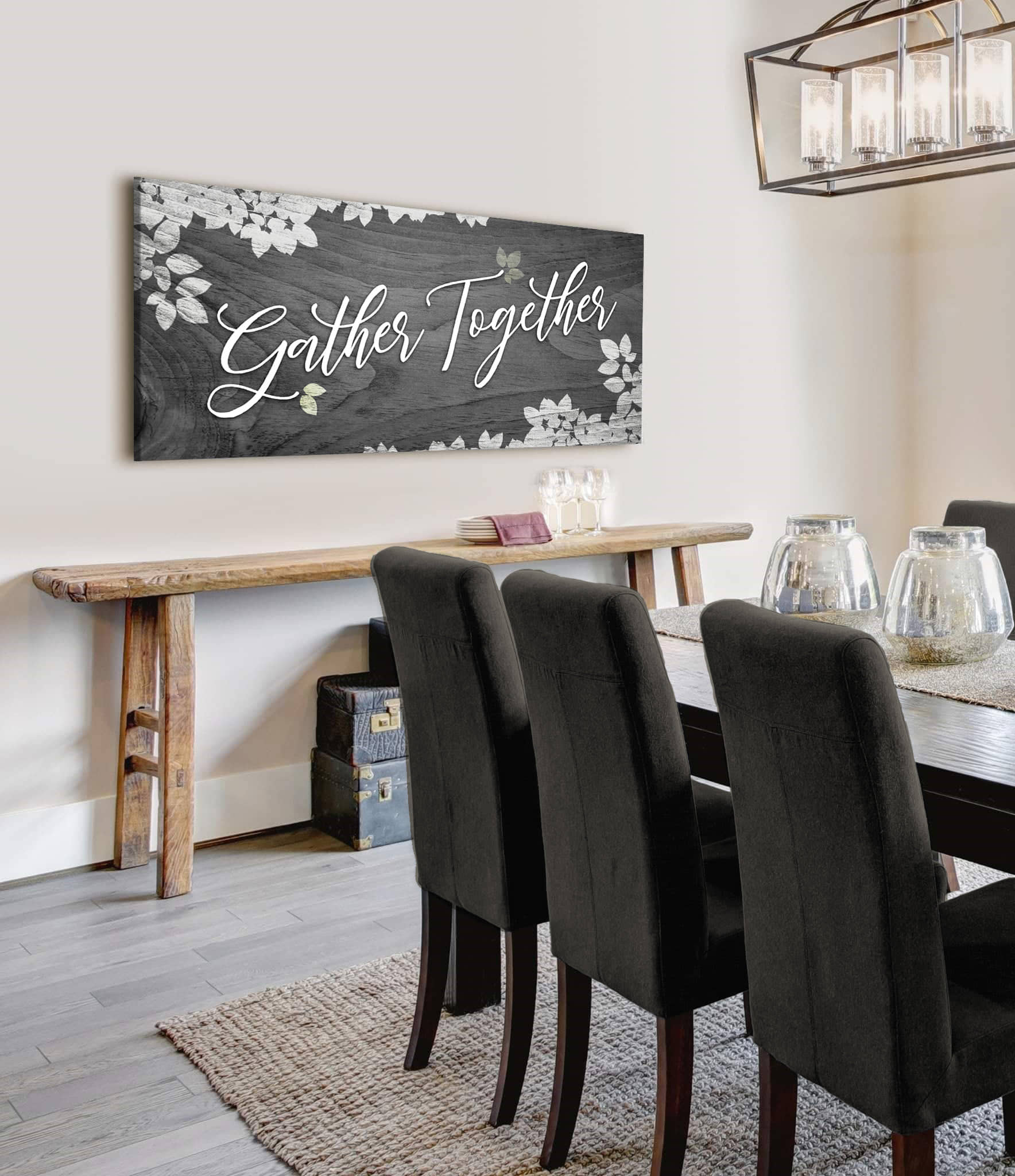 Ready-to-Hang Christian Wood Frame Wall Art: Gather Together