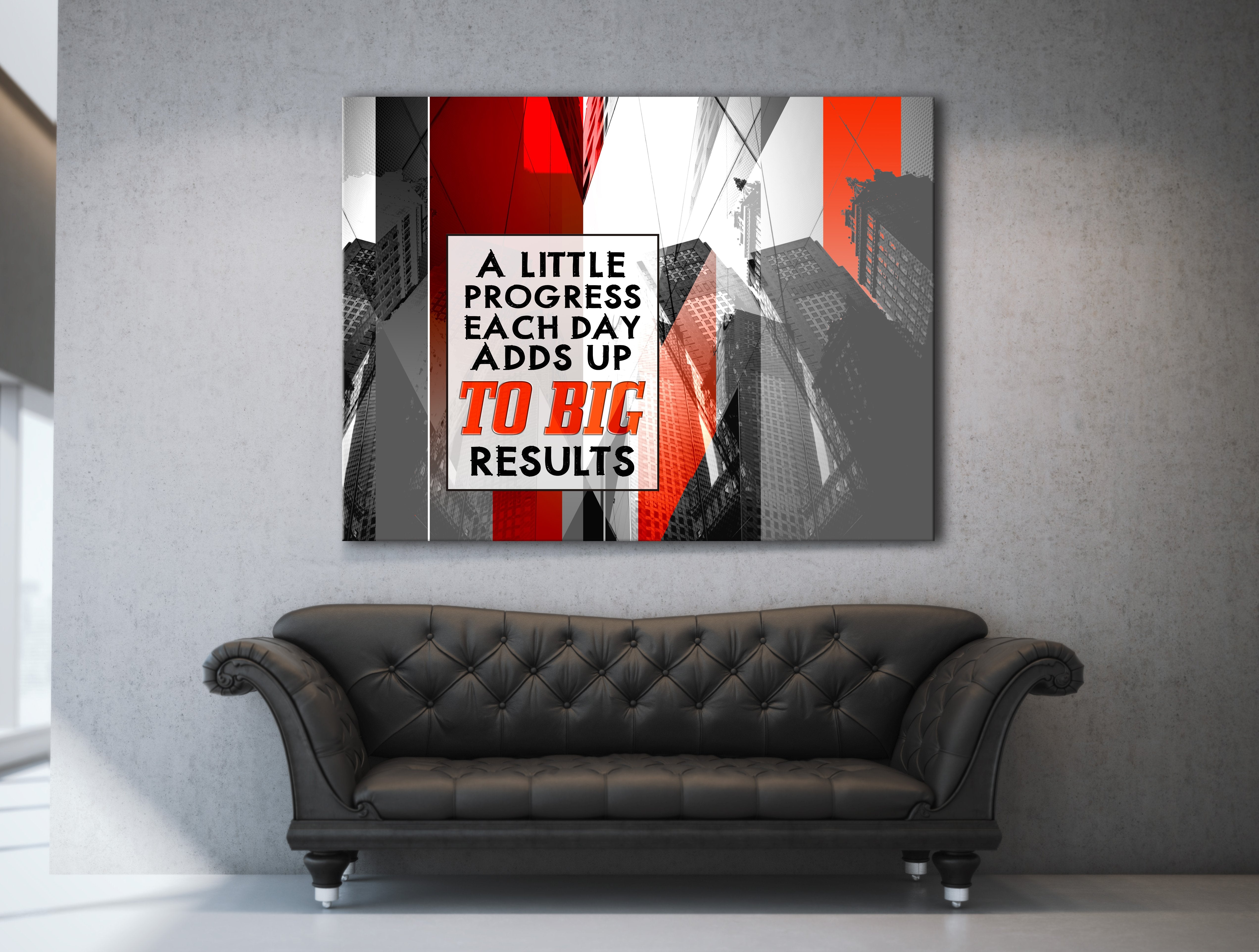 High - Quality Wood - Framed Business Wall Art: Ready to Hang, A Little Each Day