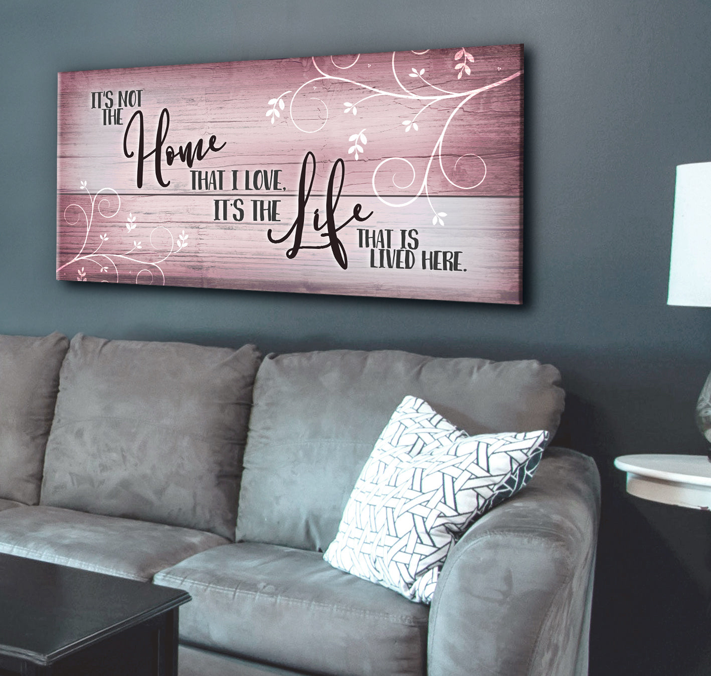 High - Quality Wood - Framed Wall Art: 'It's Not The Home That I Love' Ready To Hang