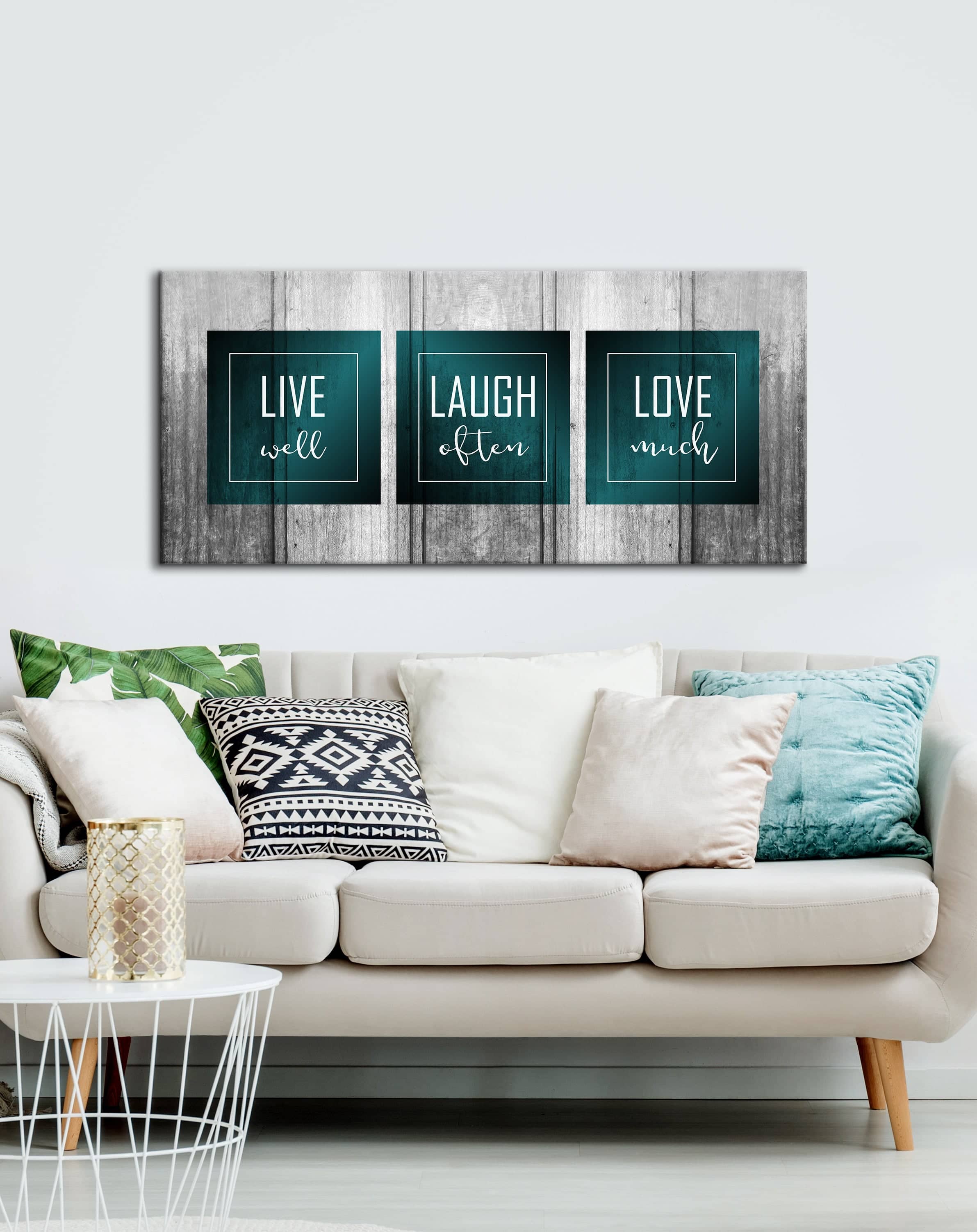 Hot Deal: Live Laugh Love Bedroom Wall Art - 2 Sizes, Wood Frame, Ready To Hang