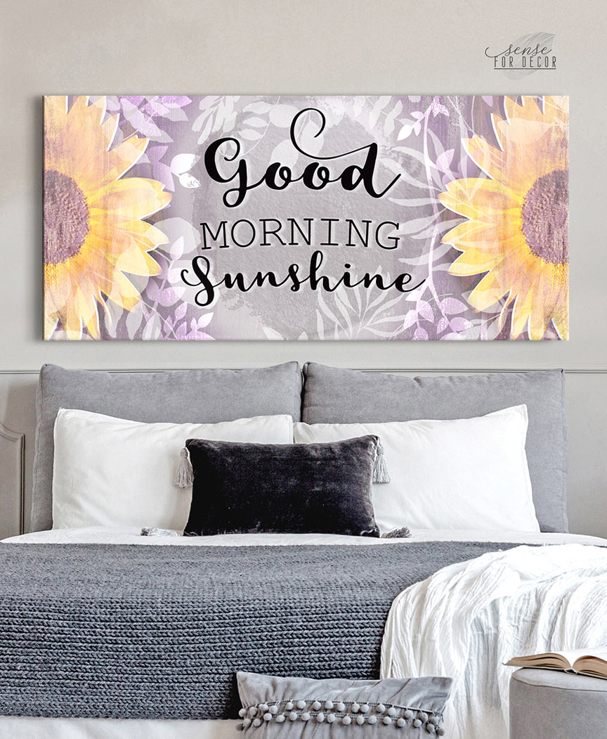 Exclusive Couples Wall Art - Good Morning Sunshine V3 with Wood Frame, Ready to Hang! Buy 2 Save 20%