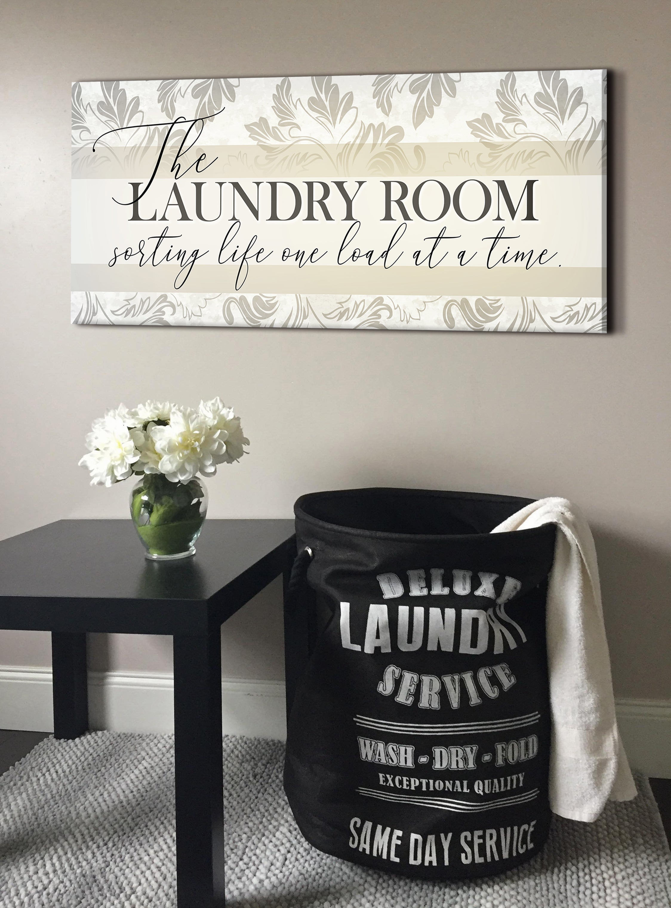 Hot Deal! Ready-To-Hang Wood Frame Laundry Room Wall Art