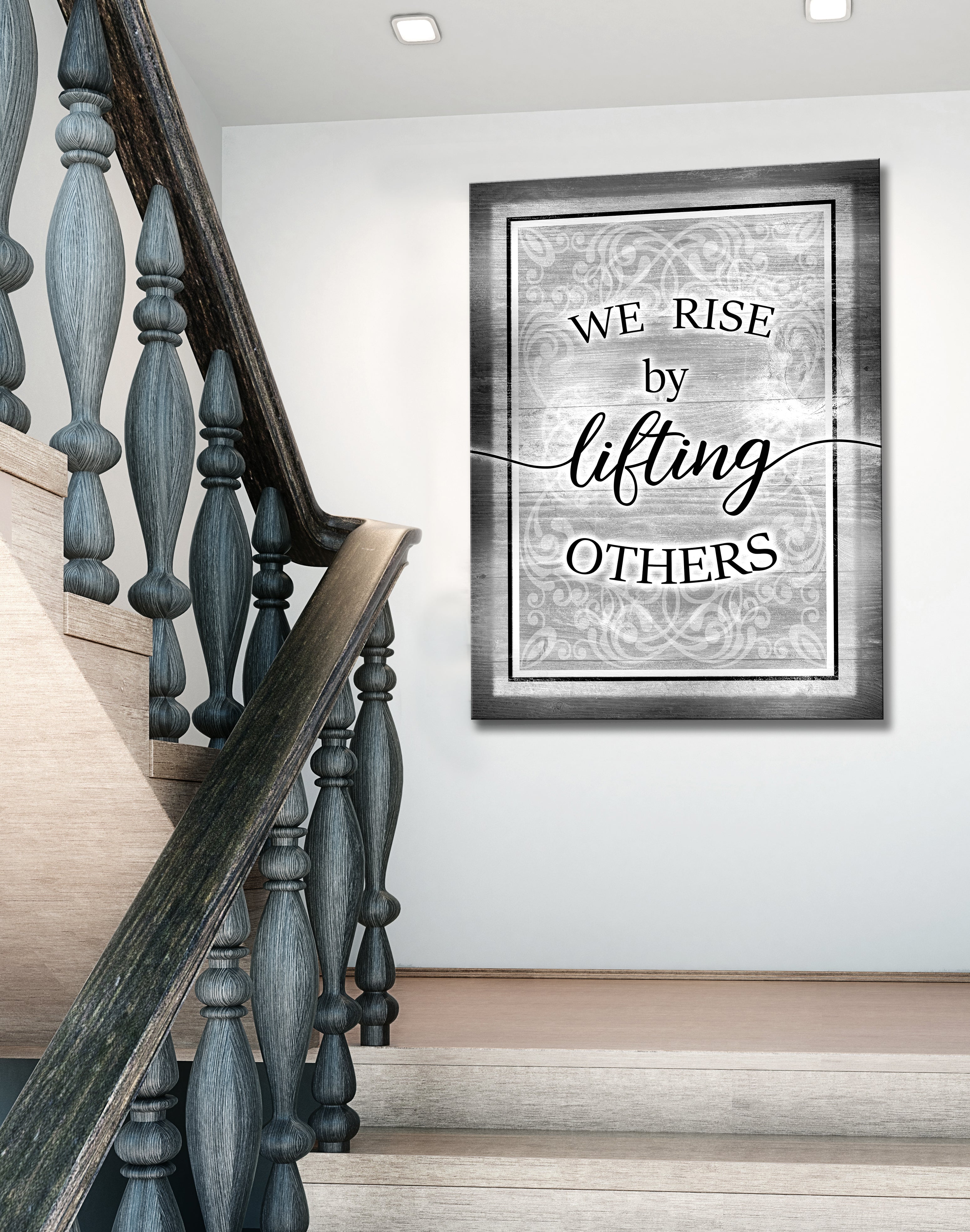 Exclusive Home Wall Art - 'We Rise By Lifting Others' with Wood Frame, Ready to Hang! Buy 2 Save 20%