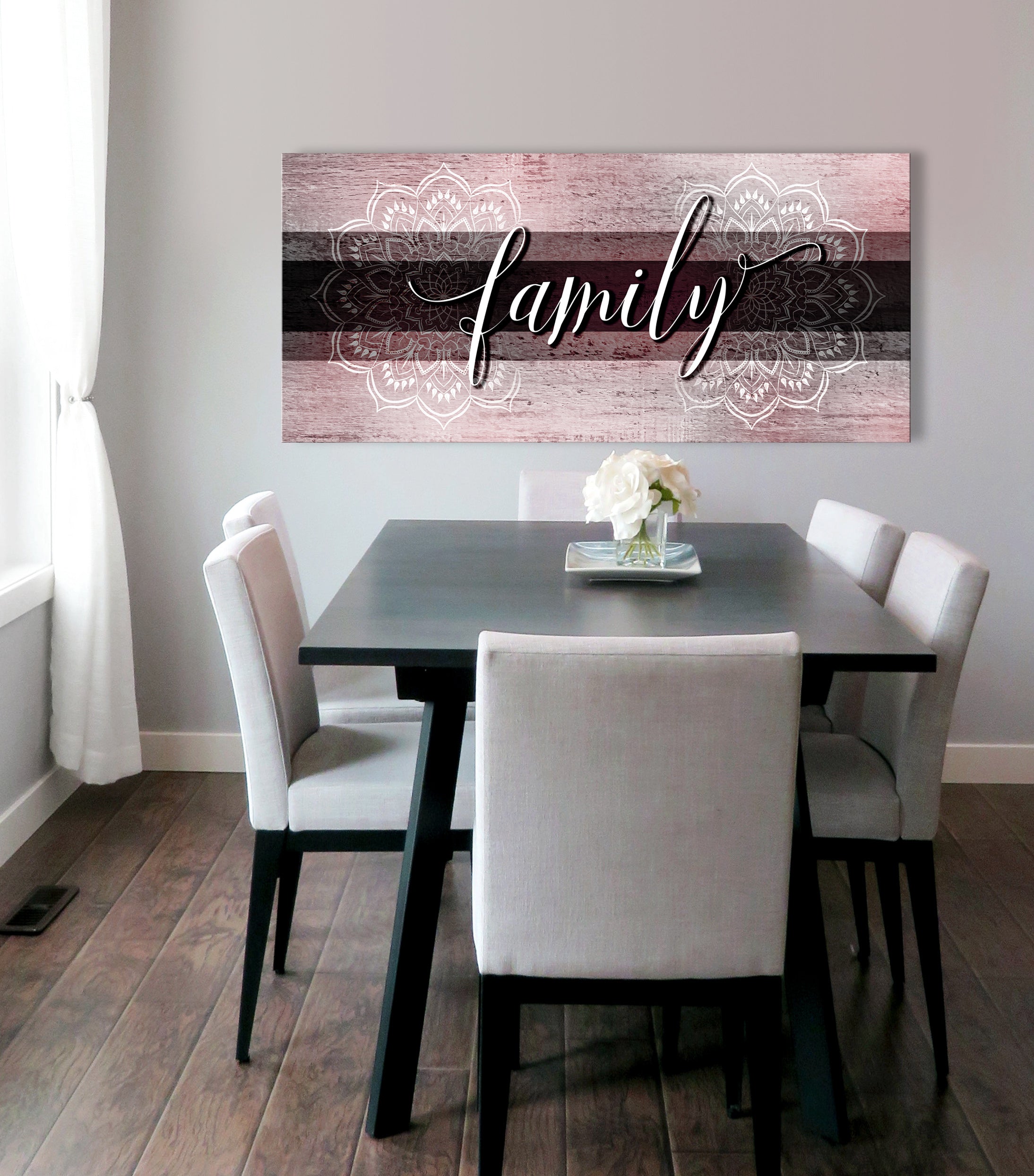 Hot Deal! Boho Family Word Wall Art V9 with Wood Frame, Ready to Hang for Your Family