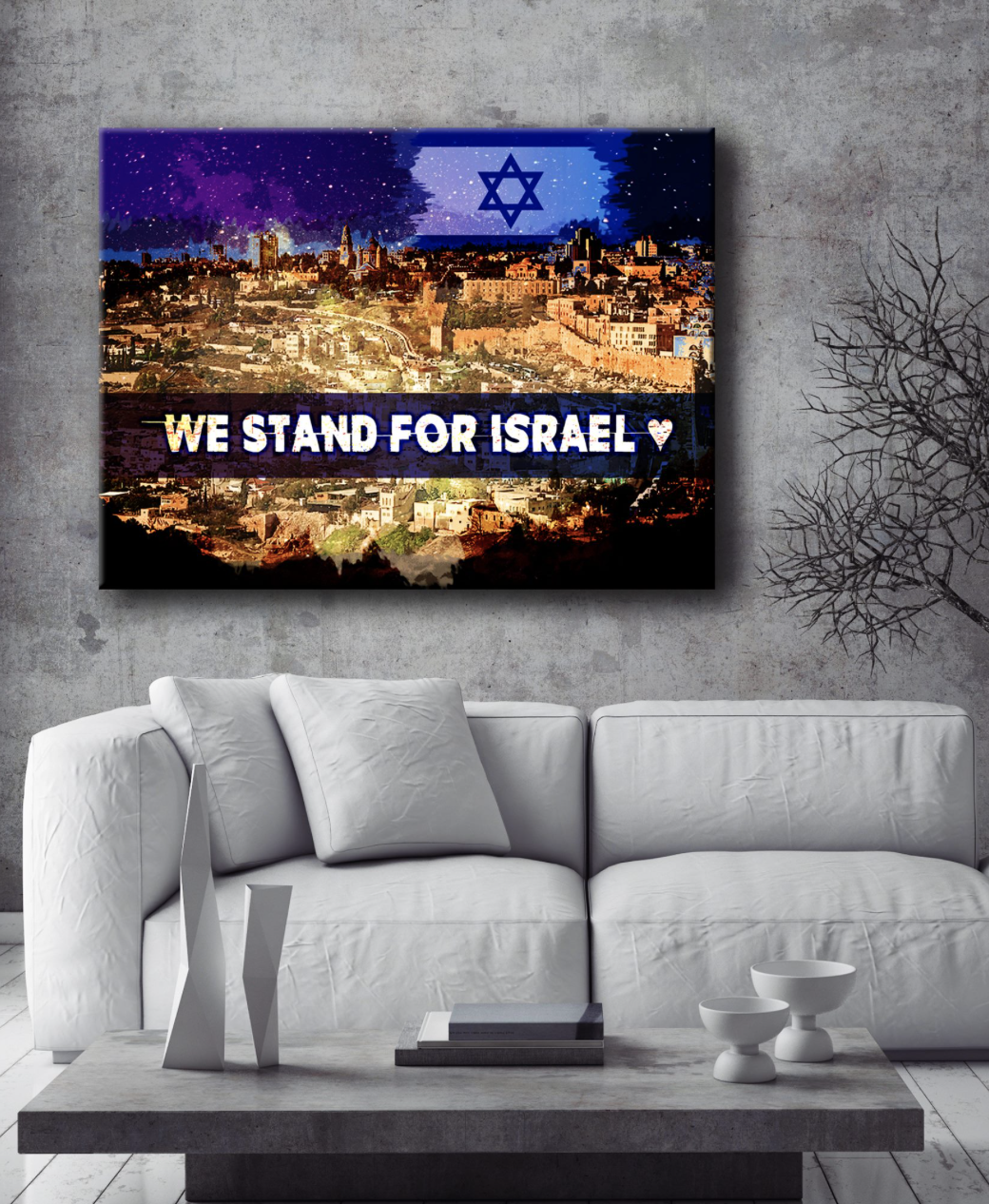 Exclusive Offer! Ready - to - Hang Israel - themed Canvas Wall Art with Wood Frame for Your Home