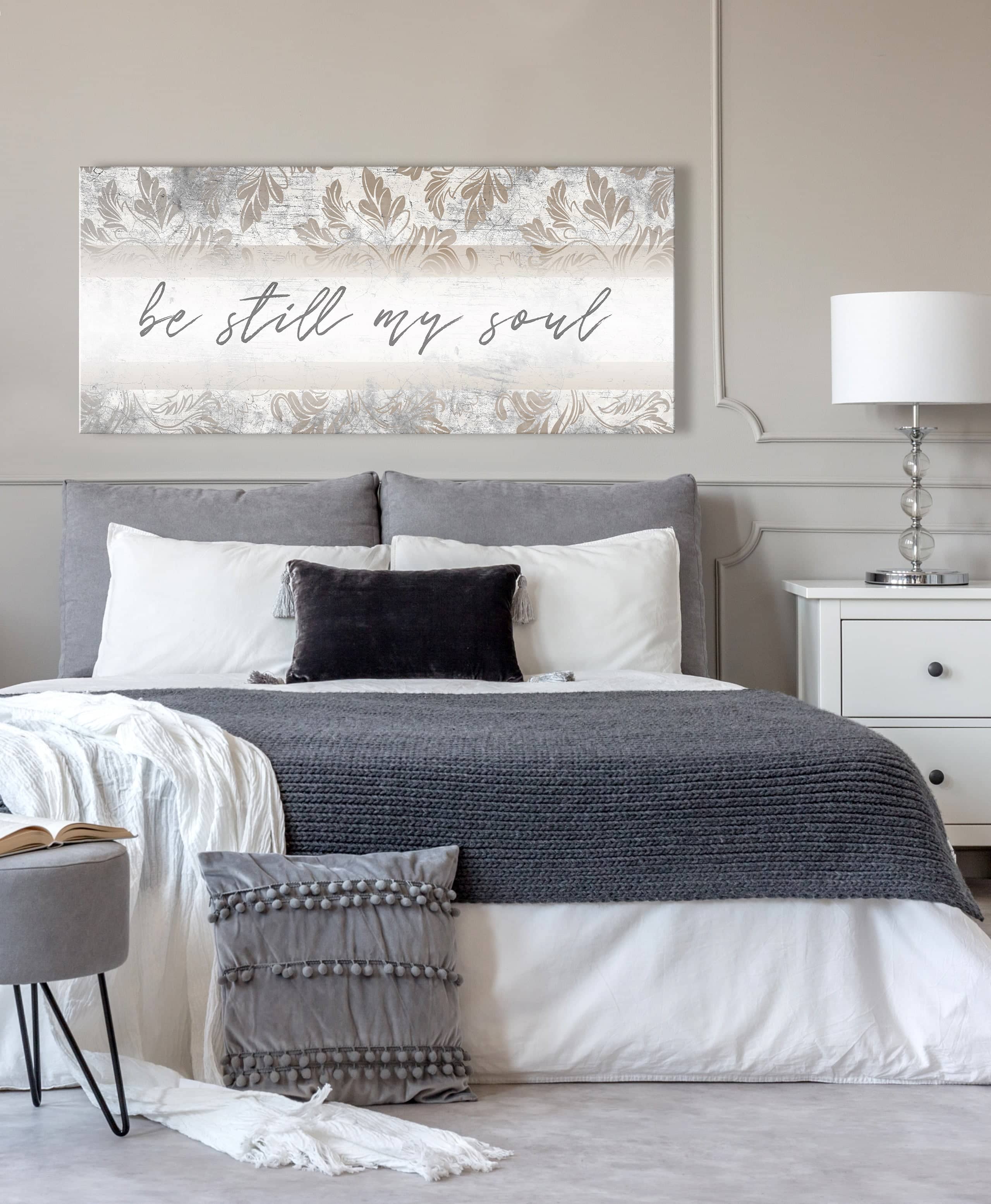Be Still My Soul Bedroom Wall Art - Wood Frame, Ready to Hang! Buy 2, Save 20%