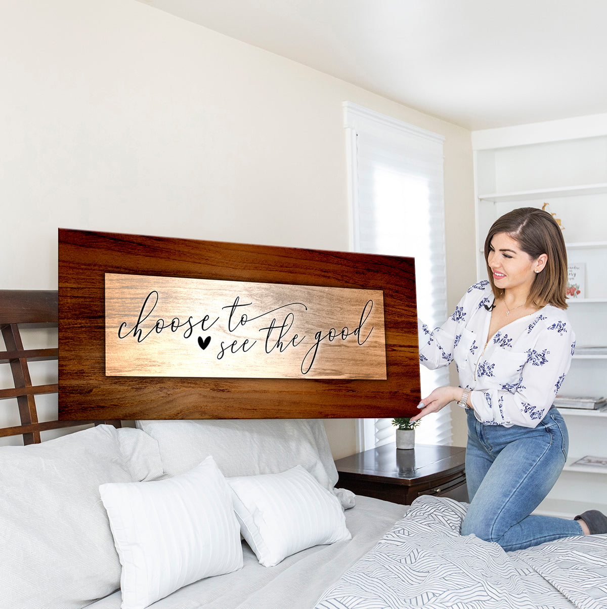 Ready-to-Hang Wood Frame Home Wall Art: Choose to See the Good (Buy 2, Save 20%)
