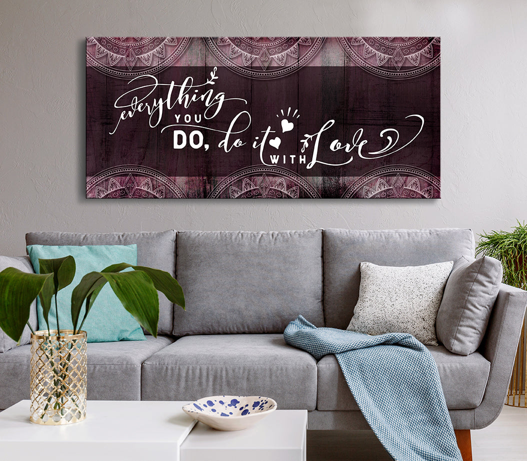 Ready-to-Hang Wood Frame Home Wall Art: Do Everything with Love