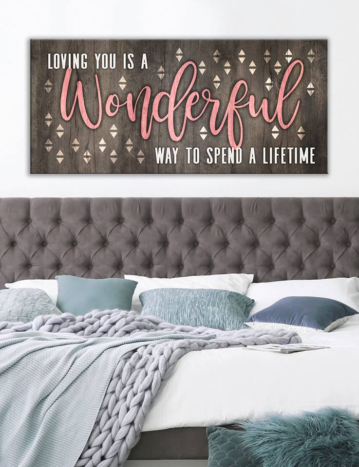 Exclusive! Loving You A Lifetime V2 Home Wall Art - Wood Frame, Ready To Hang