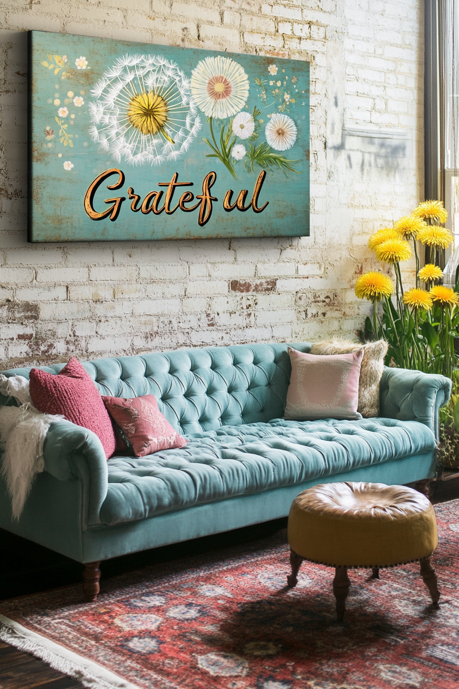 Exclusive Christian Wall Art: Grateful Dandelions - Buy 2 Get 20% Off