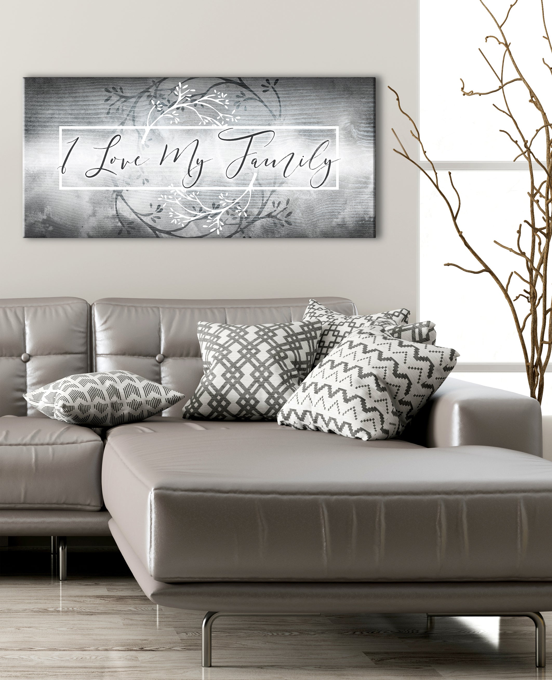 Exclusive Family Wall Art - 'I Love My Family' with Wood Frame, Ready to Hang! Buy 2 Save 20%