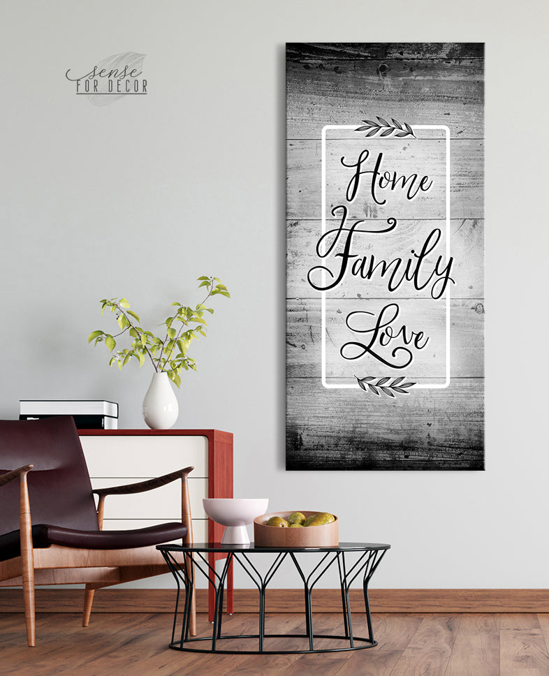 Exclusive Home Wall Art: Home Family Love V3 with Wood Frame, Ready To Hang - Buy 2 Save 20%