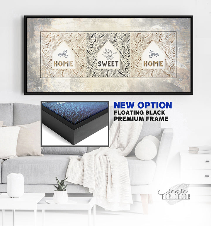 Exclusive Holiday Wall Art - 'Home Sweet Home' with Wood Frame, Ready to Hang! Buy 2, Save 20%