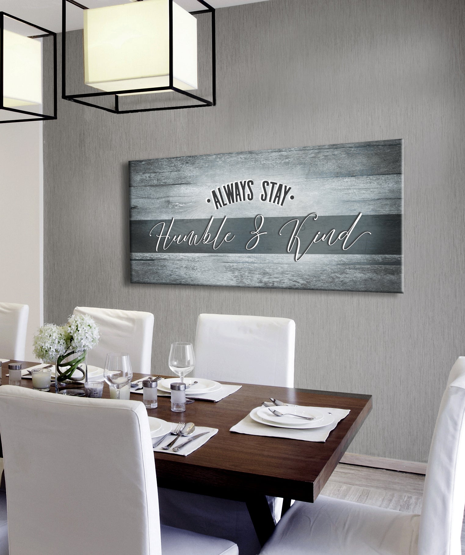 Limited Time Offer! High - Quality Wood - Framed Home Wall Art - Always Stay Humble And Kind V4, Ready To Hang