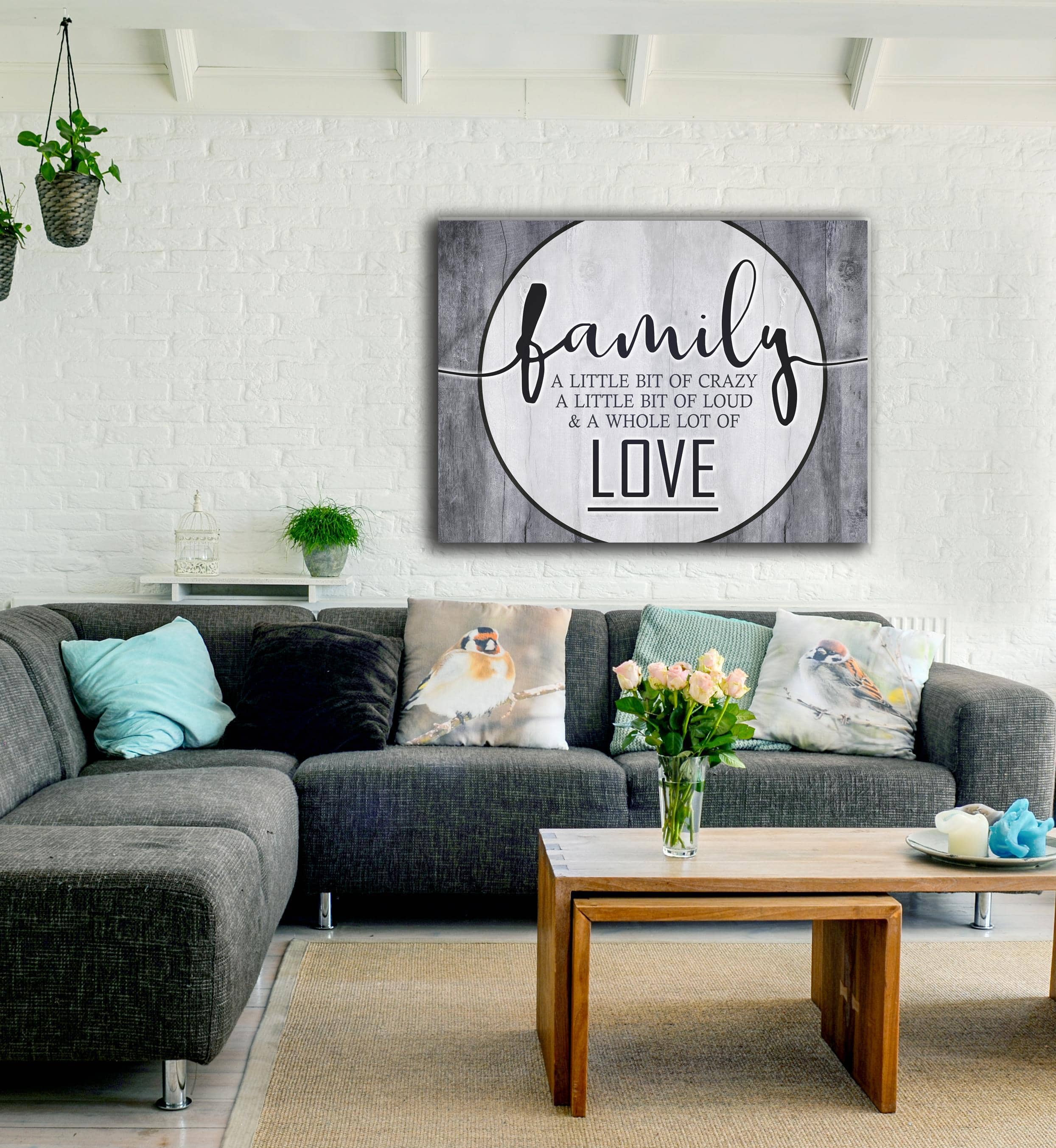 High - quality Wood - framed Family Love Saying Bedroom Wall Art Ready to Hang