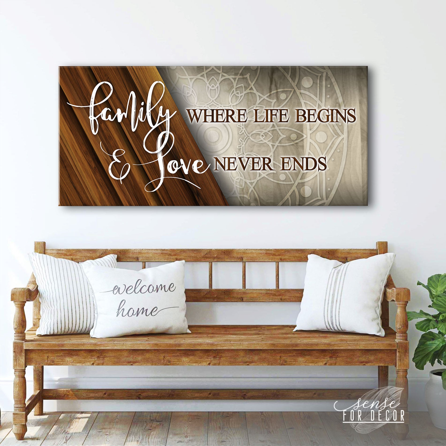 High - Quality Wood - Framed Family and Love Wall Art, Ready to Hang