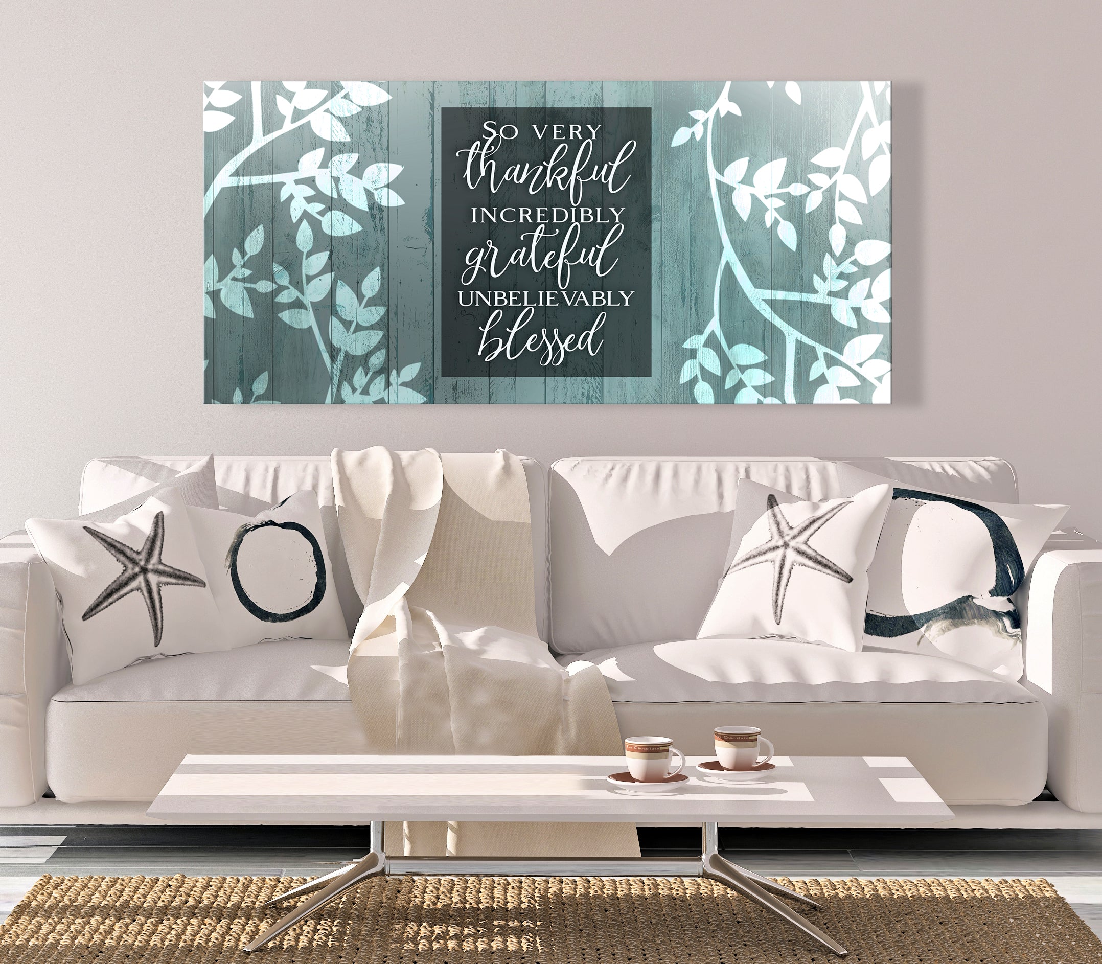 Christian Wall Art - 'So Very Thankful V24' in Wood Frame, Ready to Hang! Buy 2 Save 20%