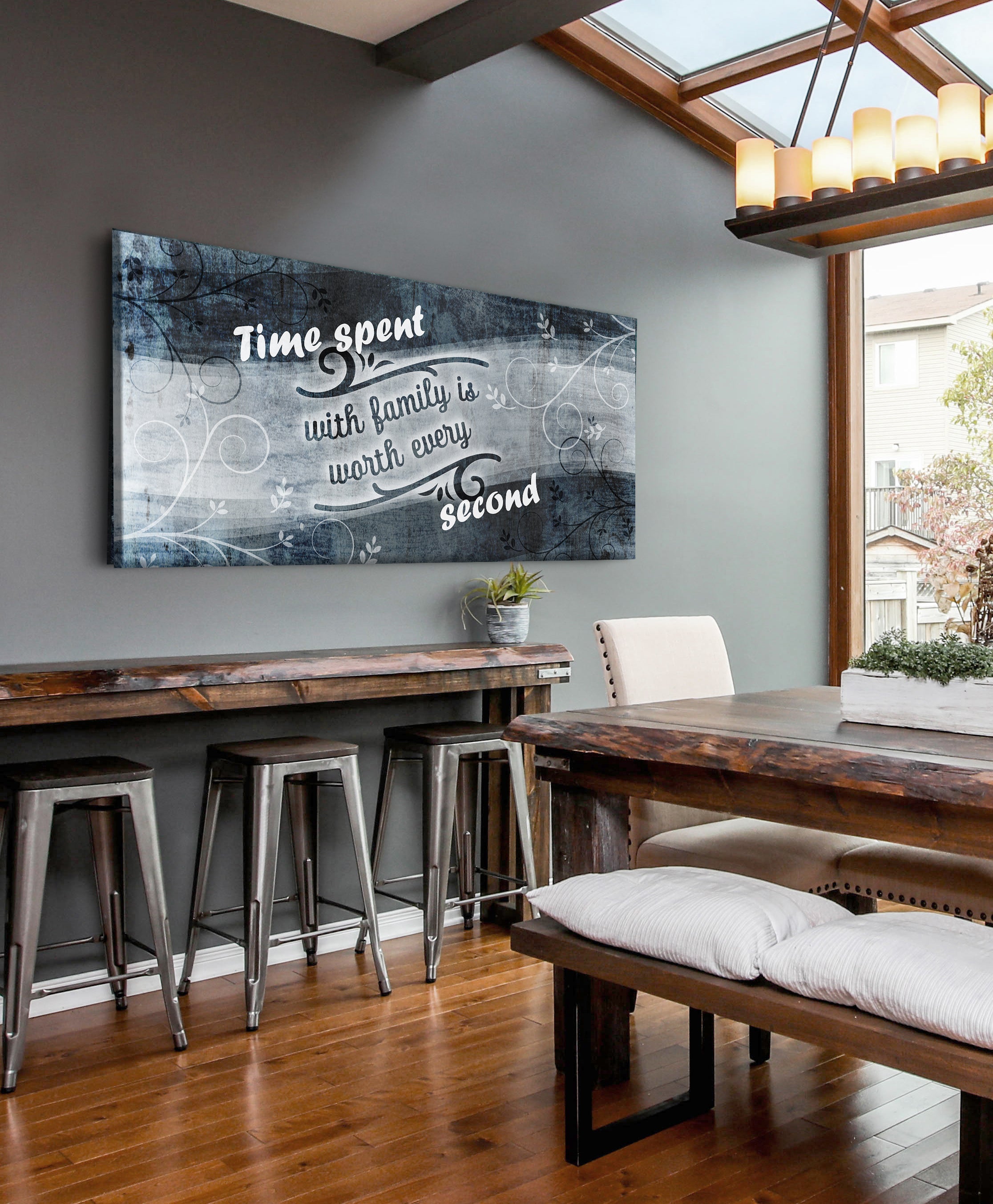 Hot Deal! Family Wall Art - Time Spent With Family (Wood Frame, Ready To Hang)