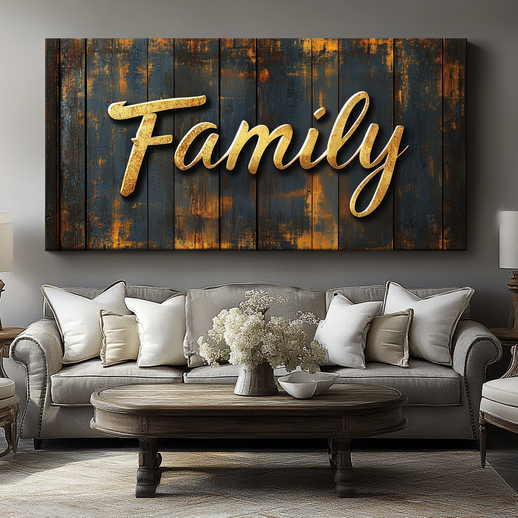Exclusive Rustic Family Word Art - Buy 2, Save 20%