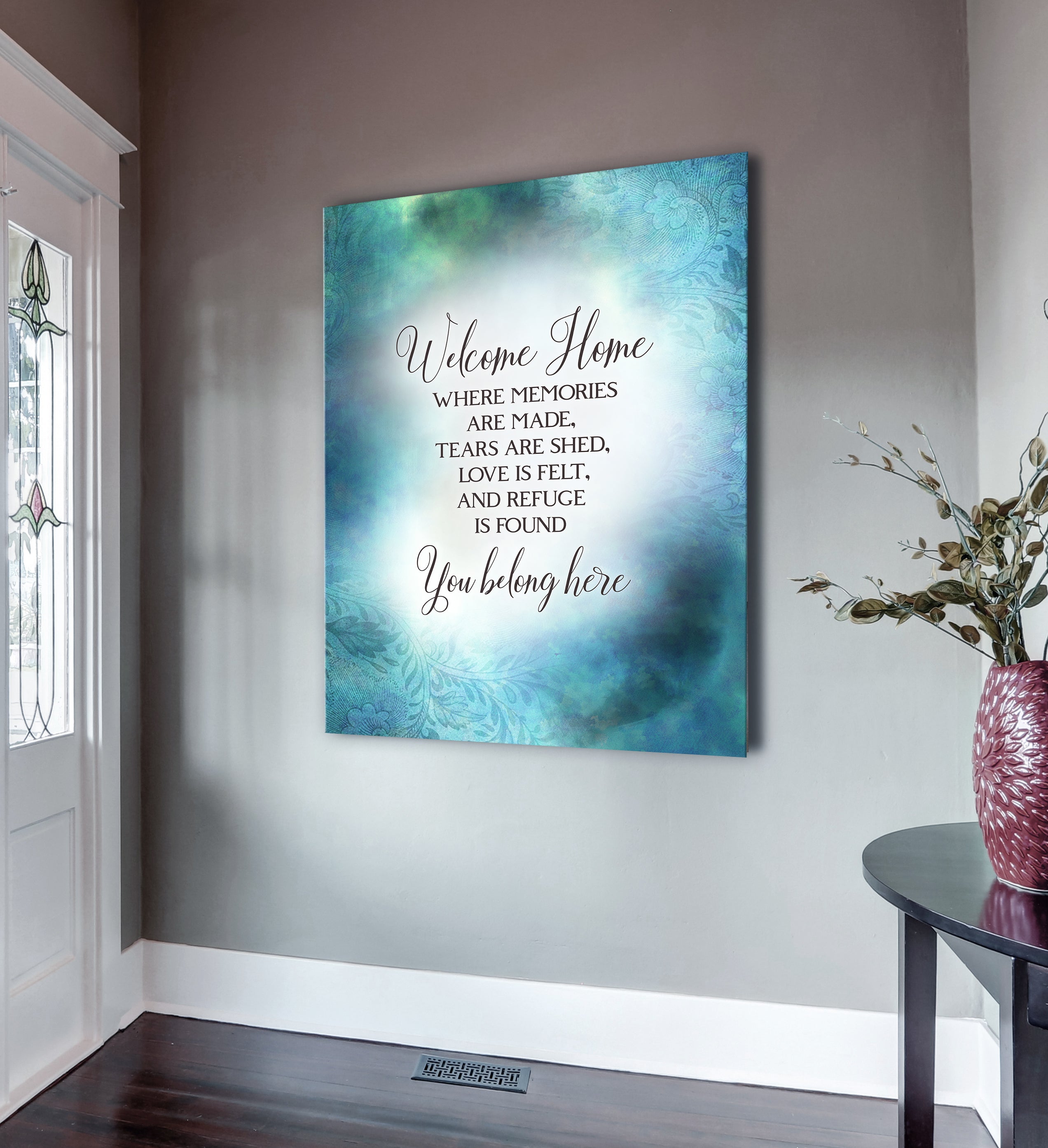 Exclusive! Ready-to-Hang Wood Frame Home Wall Art: Welcome Home, Where Memories Are Made