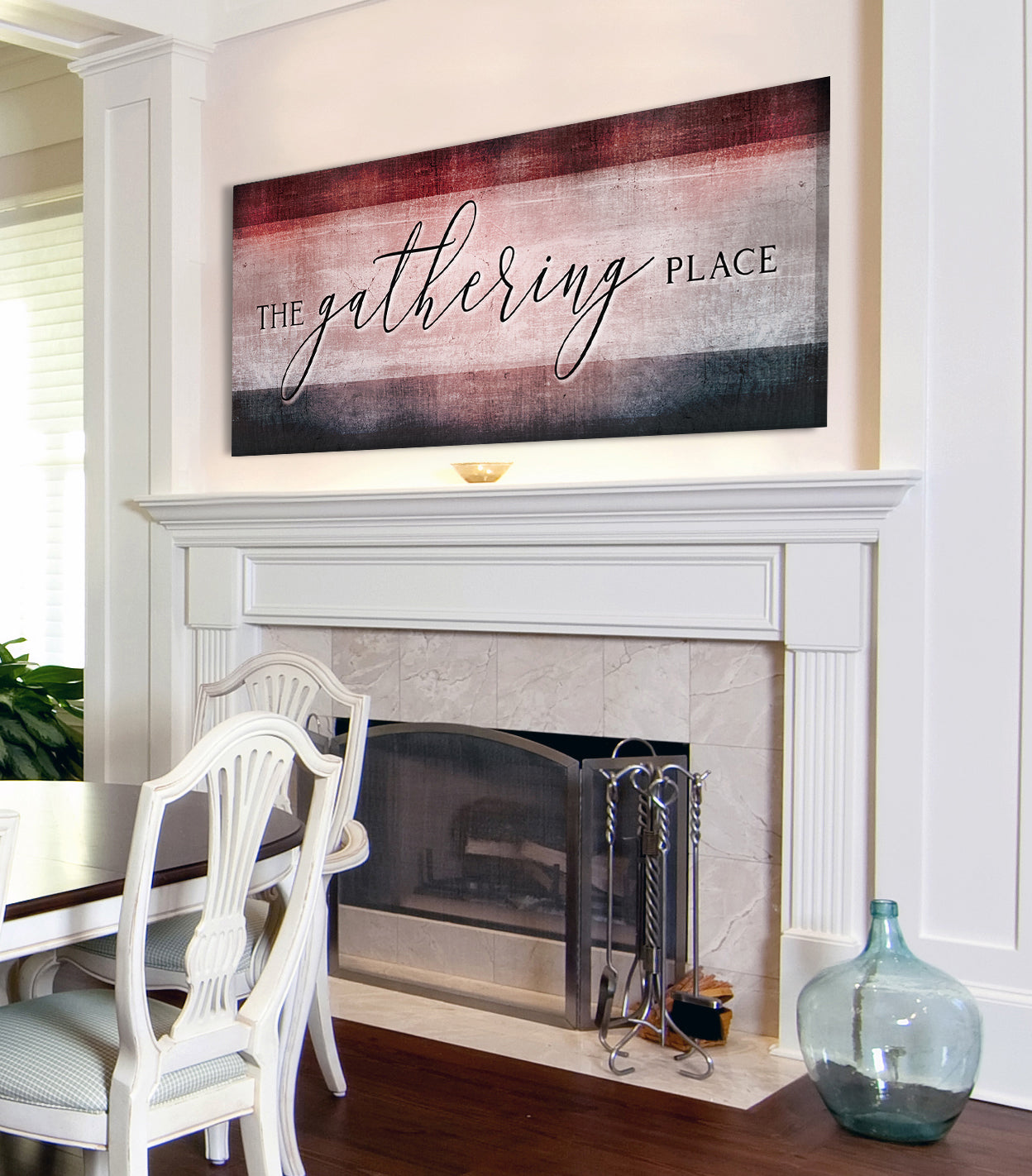 Kitchen Wall Art: The Gathering Place V2 - Wood Frame, Ready to Hang! Buy 2, Save 20%