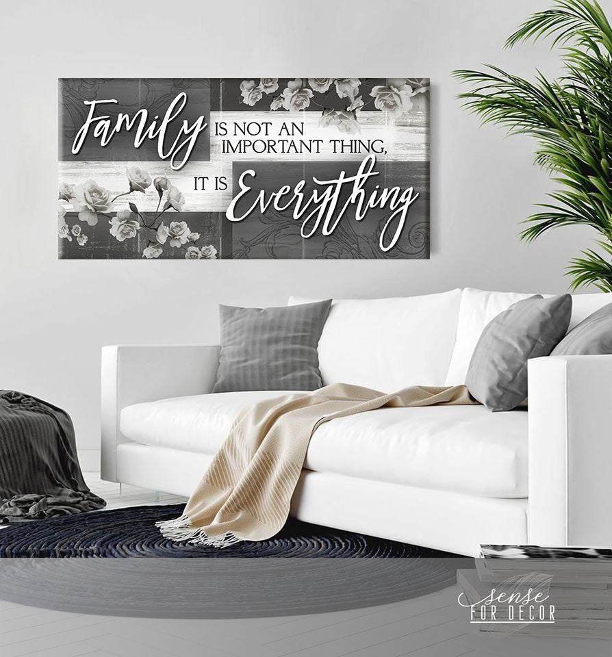 Ready - To - Hang Family Wall Art V6 with Wood Frame: Family Means Everything
