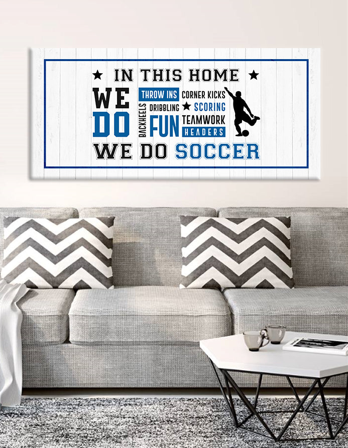 High - Quality Soccer Sports Wall Art with Wood Frame, Ready to Hang