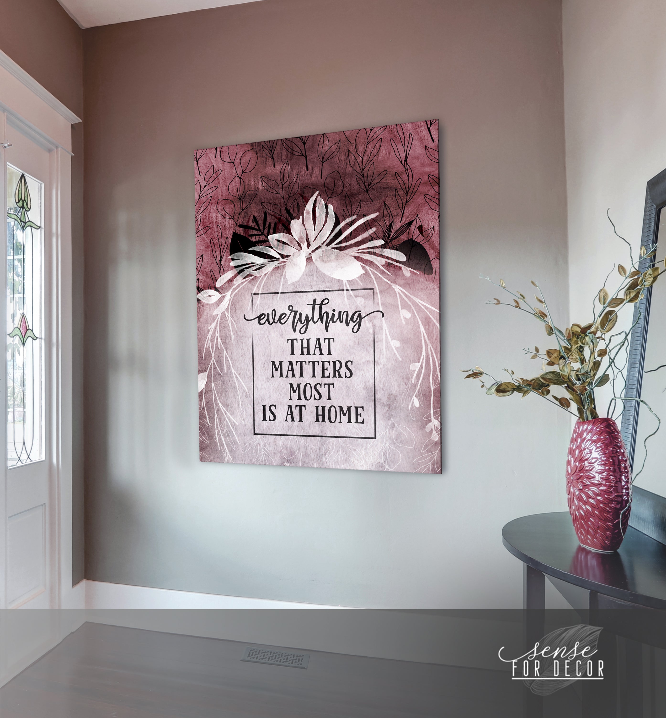 Hot Deal! High - quality Wood - framed Wall Art: Everything That Matters Most is at Home V3, Ready To Hang